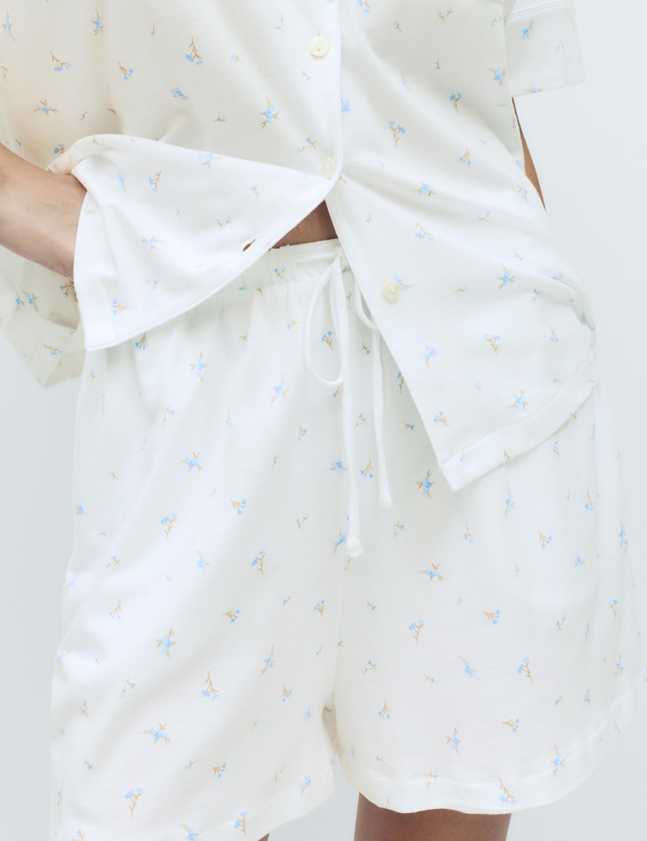 Cotton Modal Printed Revere Shortie Set 4 of 6