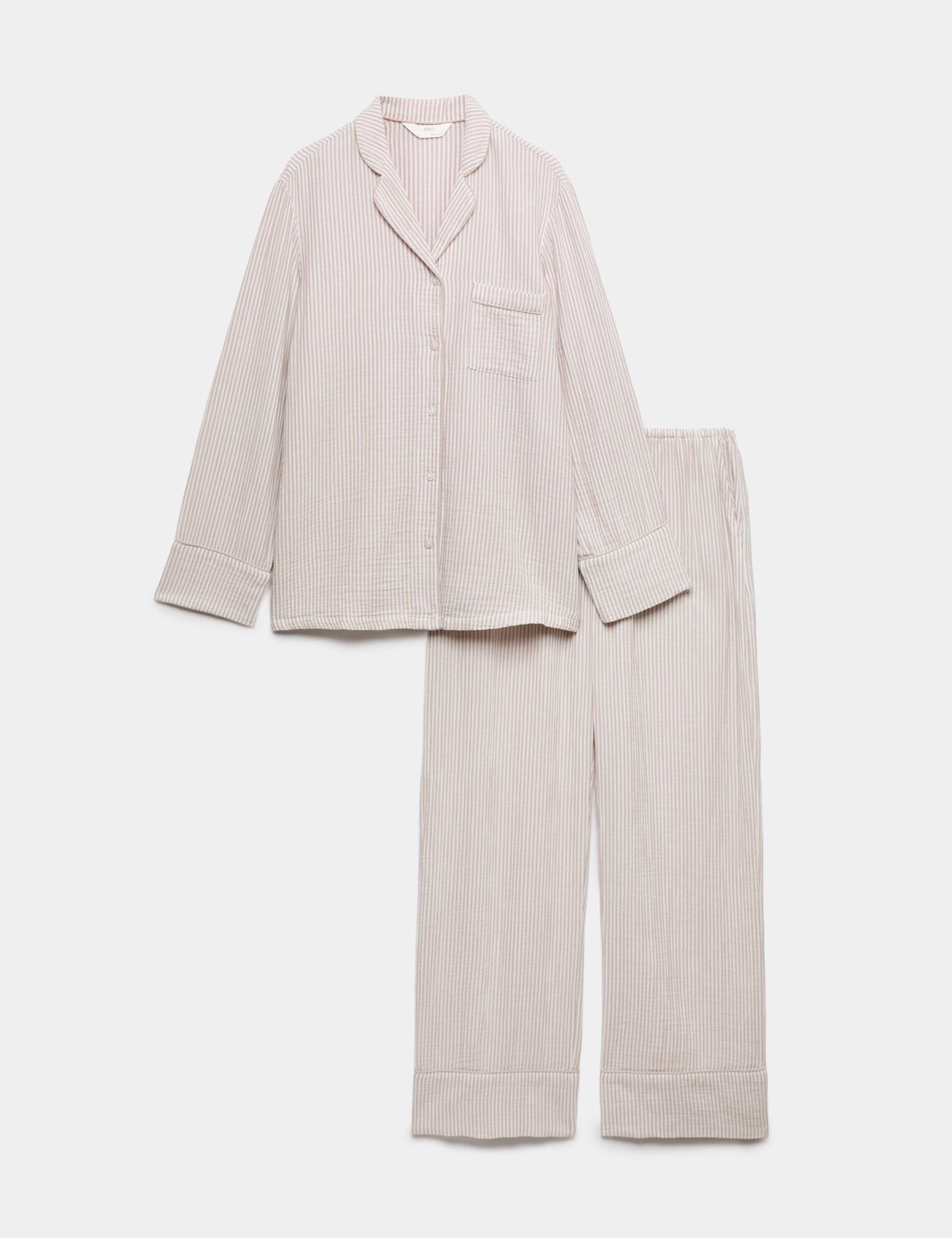 Muslin Striped Revere Pyjama Set 2 of 5