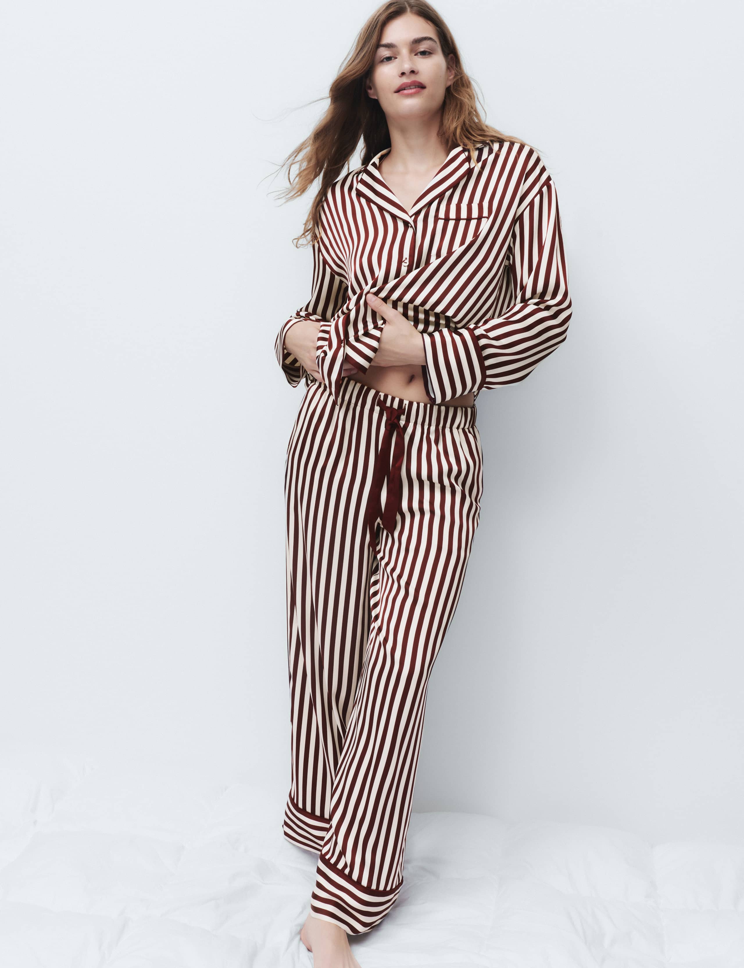 Dream Satin™ Striped Revere Pyjama Set 6 of 7