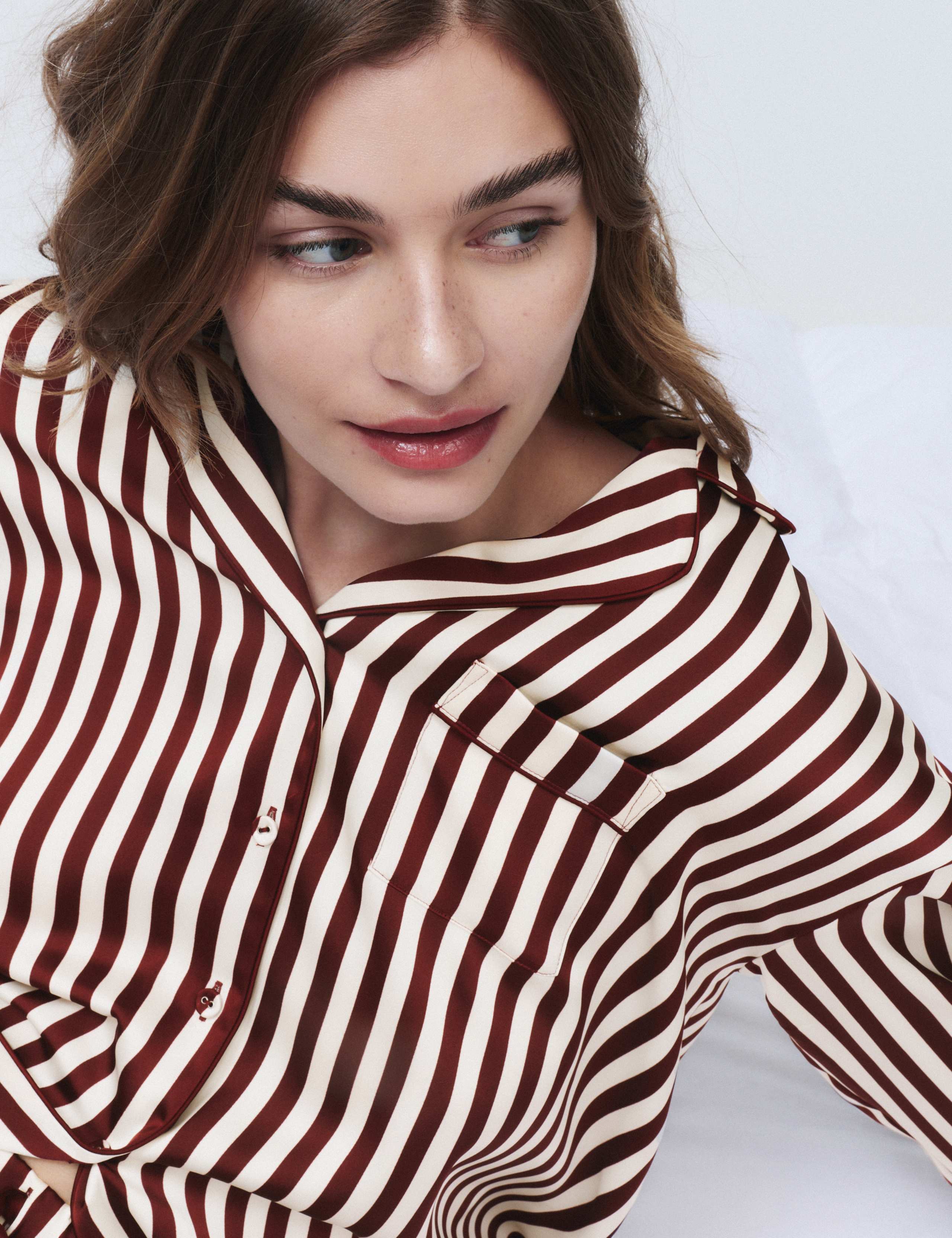 Dream Satin™ Striped Revere Pyjama Set 7 of 7