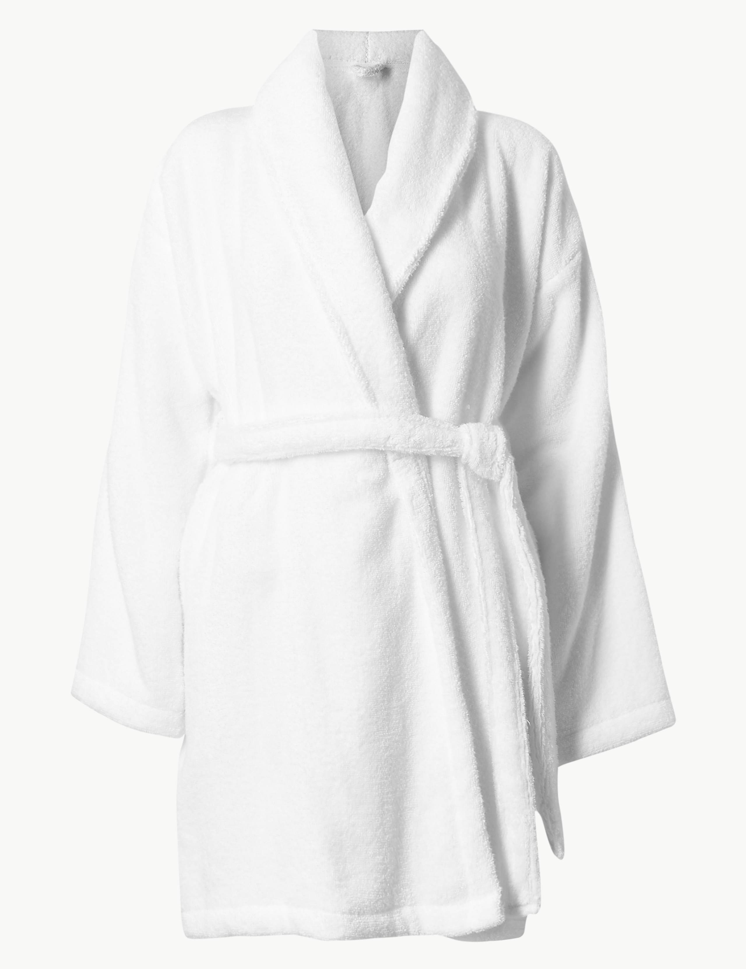 Pure Cotton Towelling Short Dressing Gown 2 of 4
