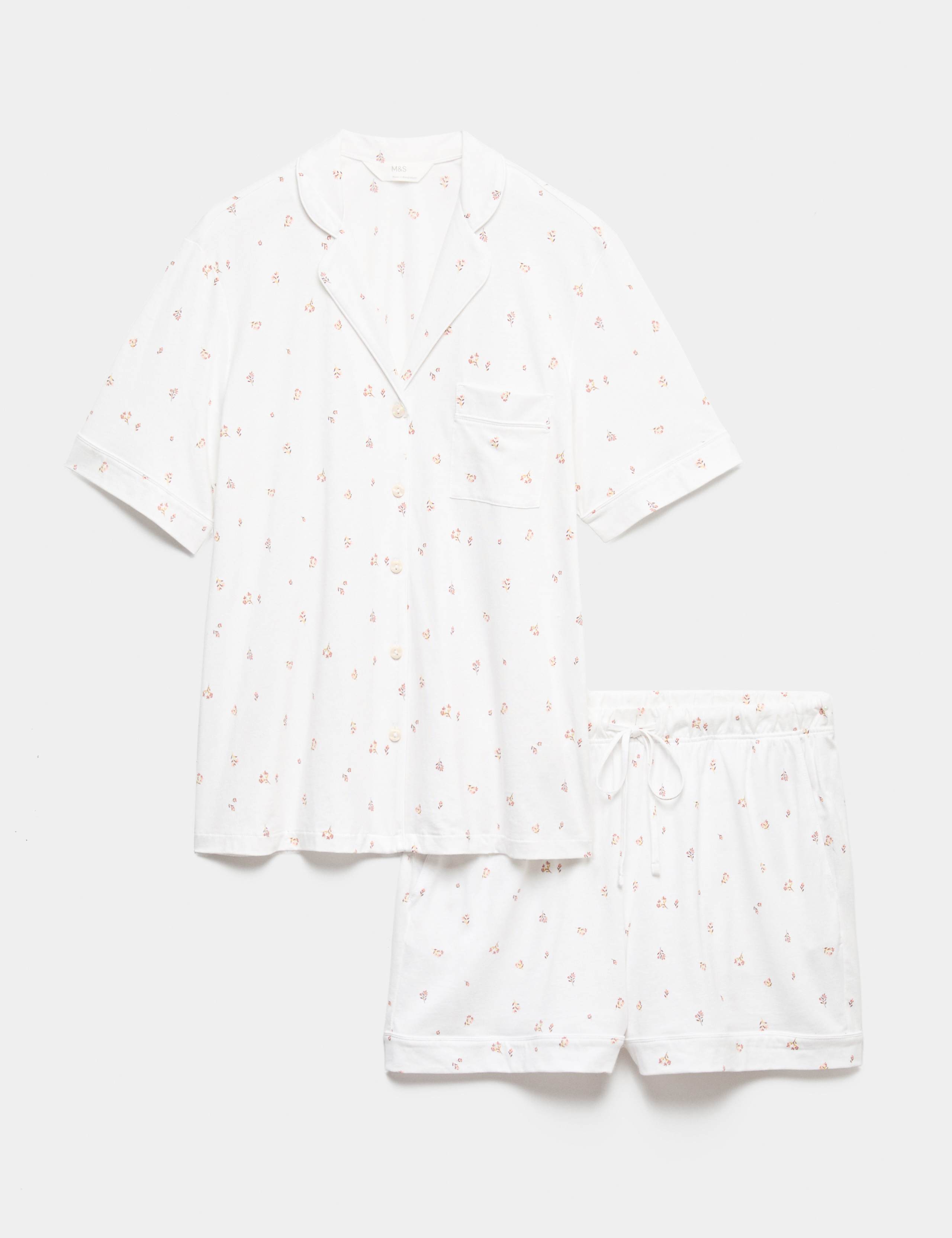 Cotton Modal Ditsy Revere Shortie Set 1 of 1