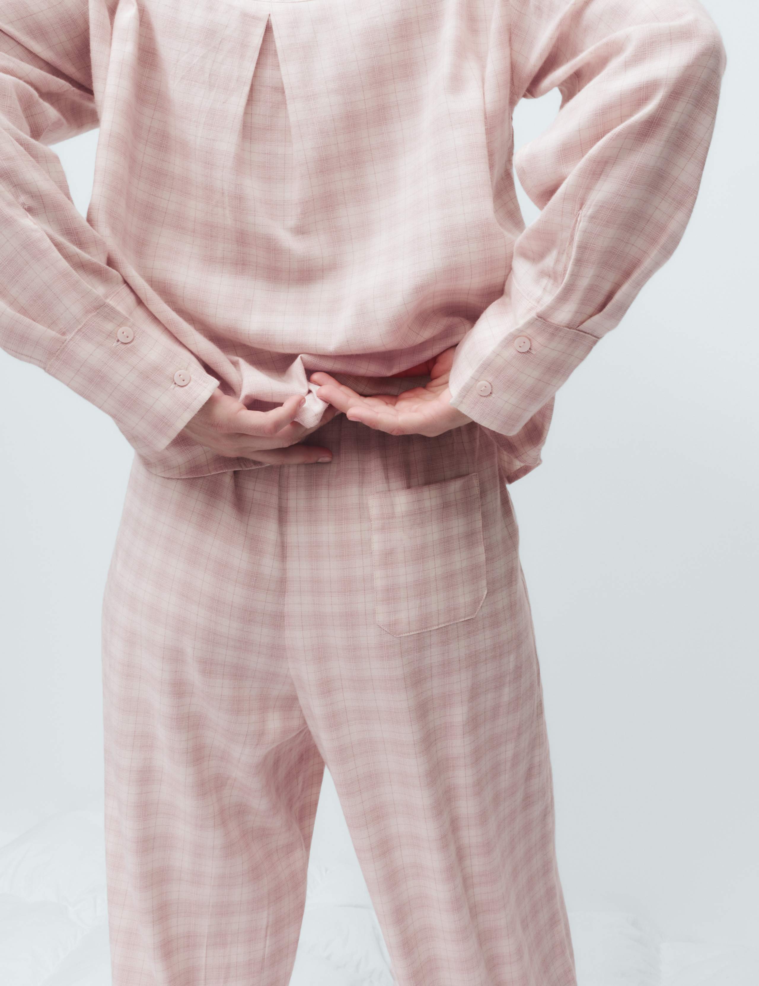 Brushed Cotton Blend Checked Pyjama Set 5 of 6