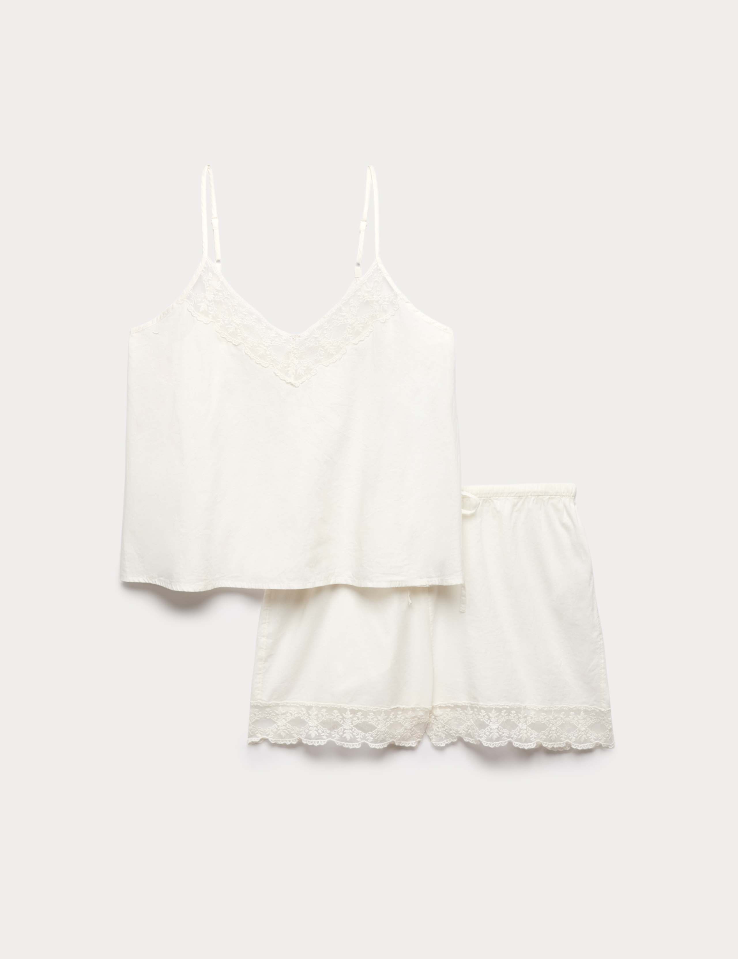 Pure Cotton Lace Cami Shortie Set 2 of 6