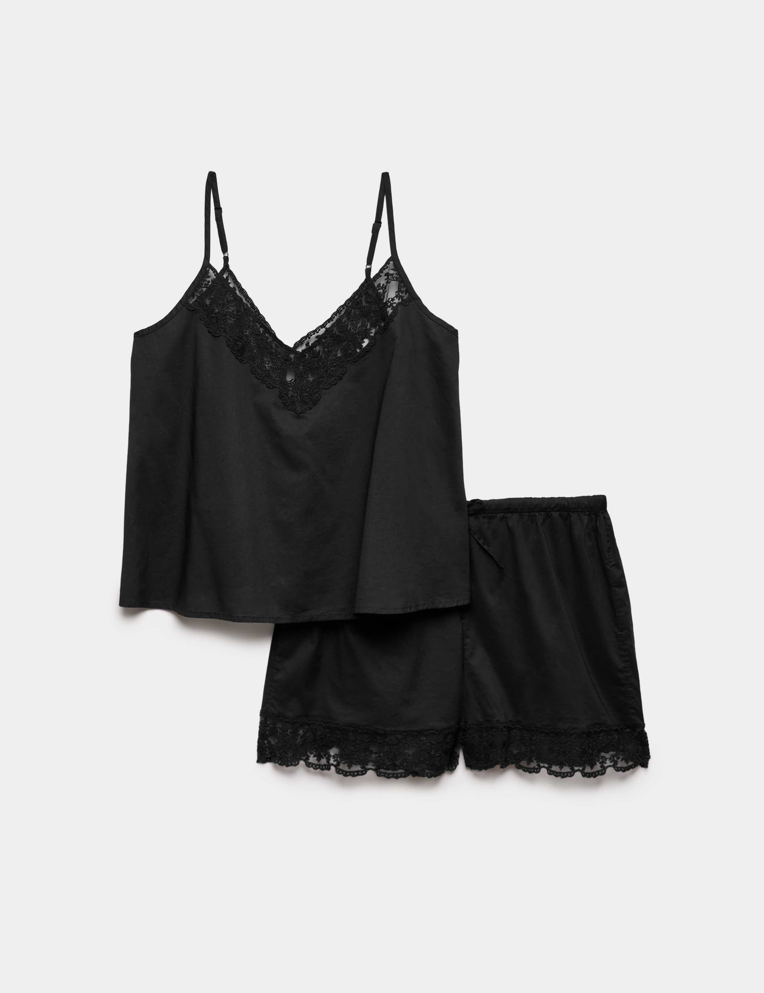 Pure Cotton Lace Cami Shortie Set 2 of 7
