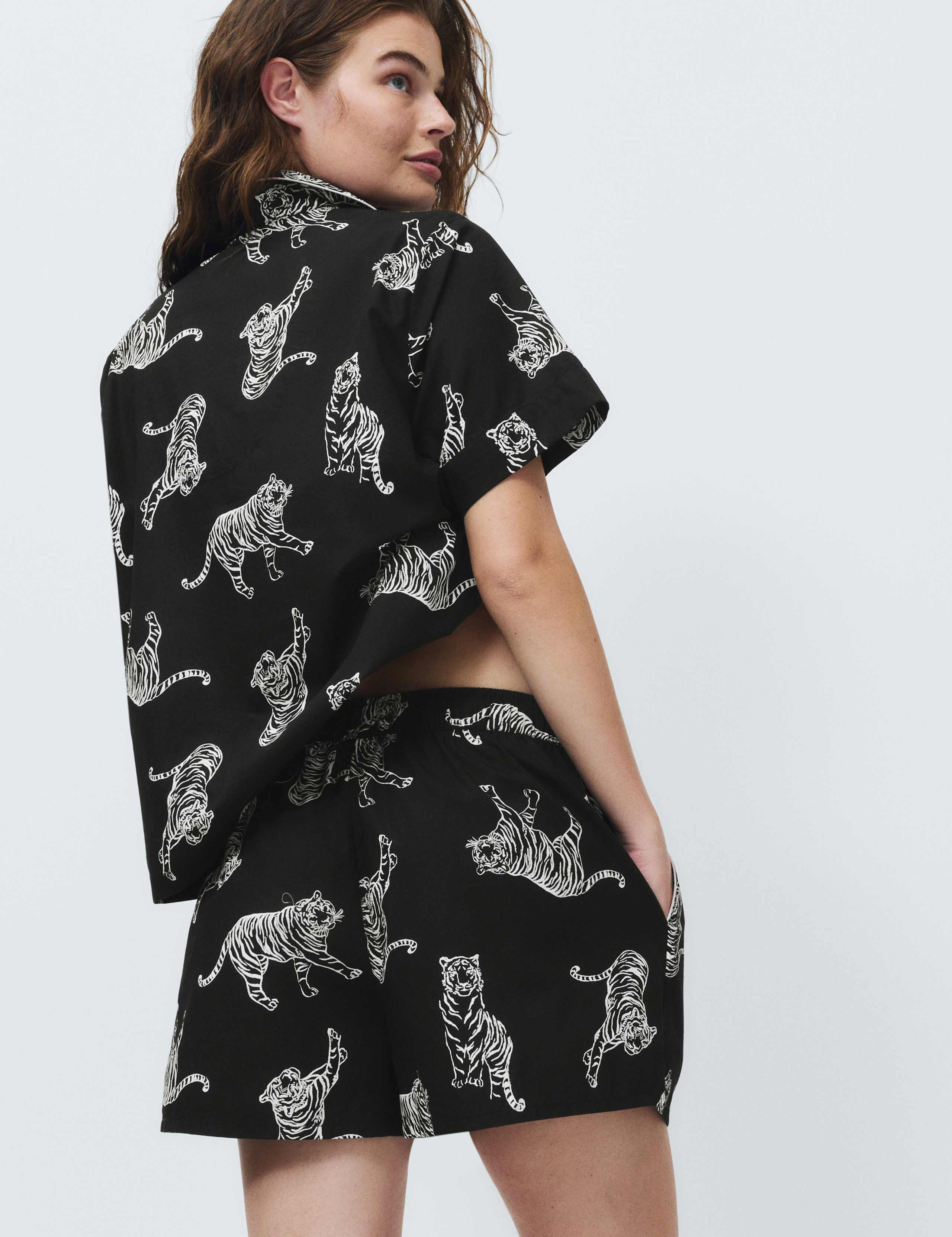 Pure Cotton Printed Shortie Set 6 of 6