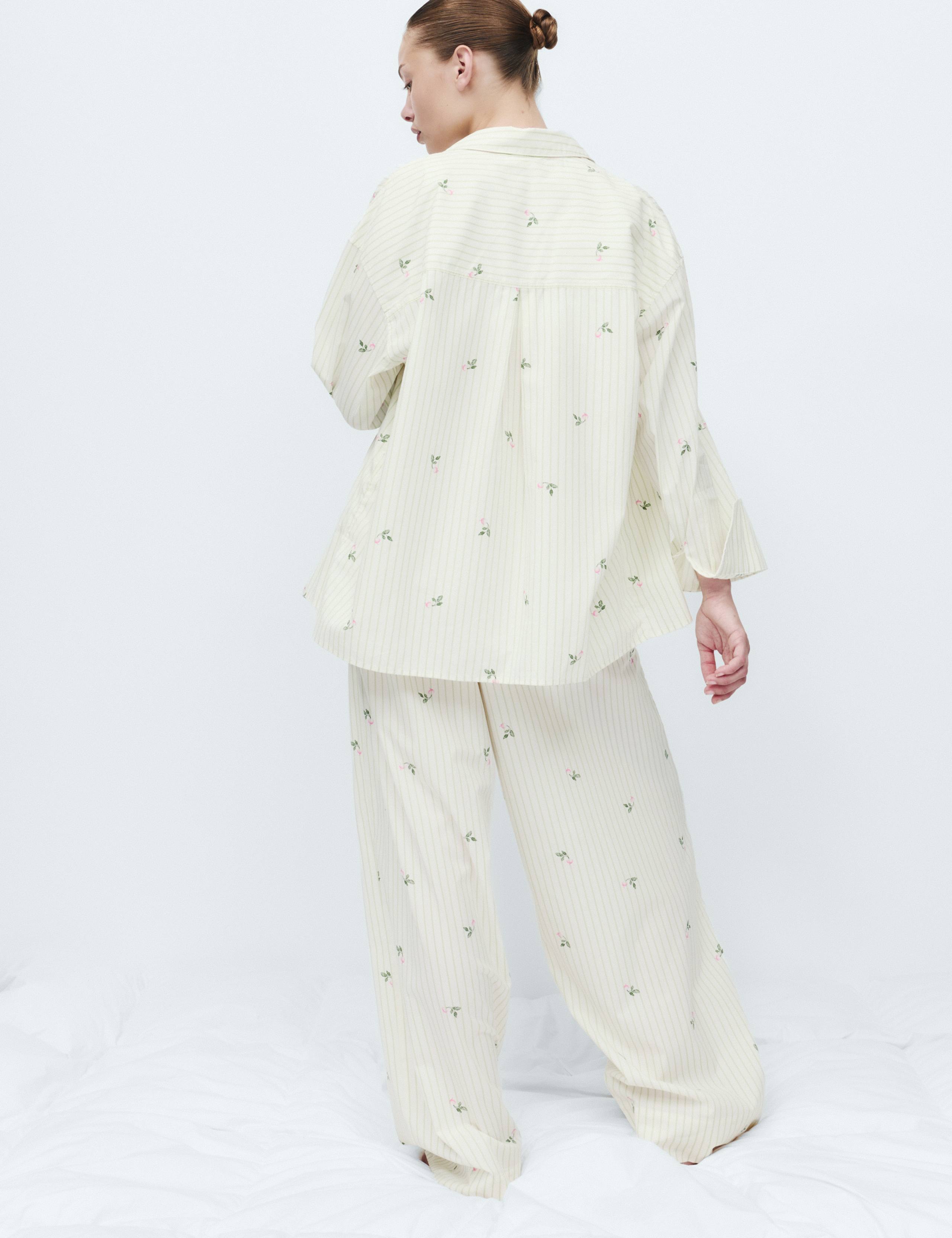 Pure Cotton Poplin Printed Pyjama Set 5 of 7