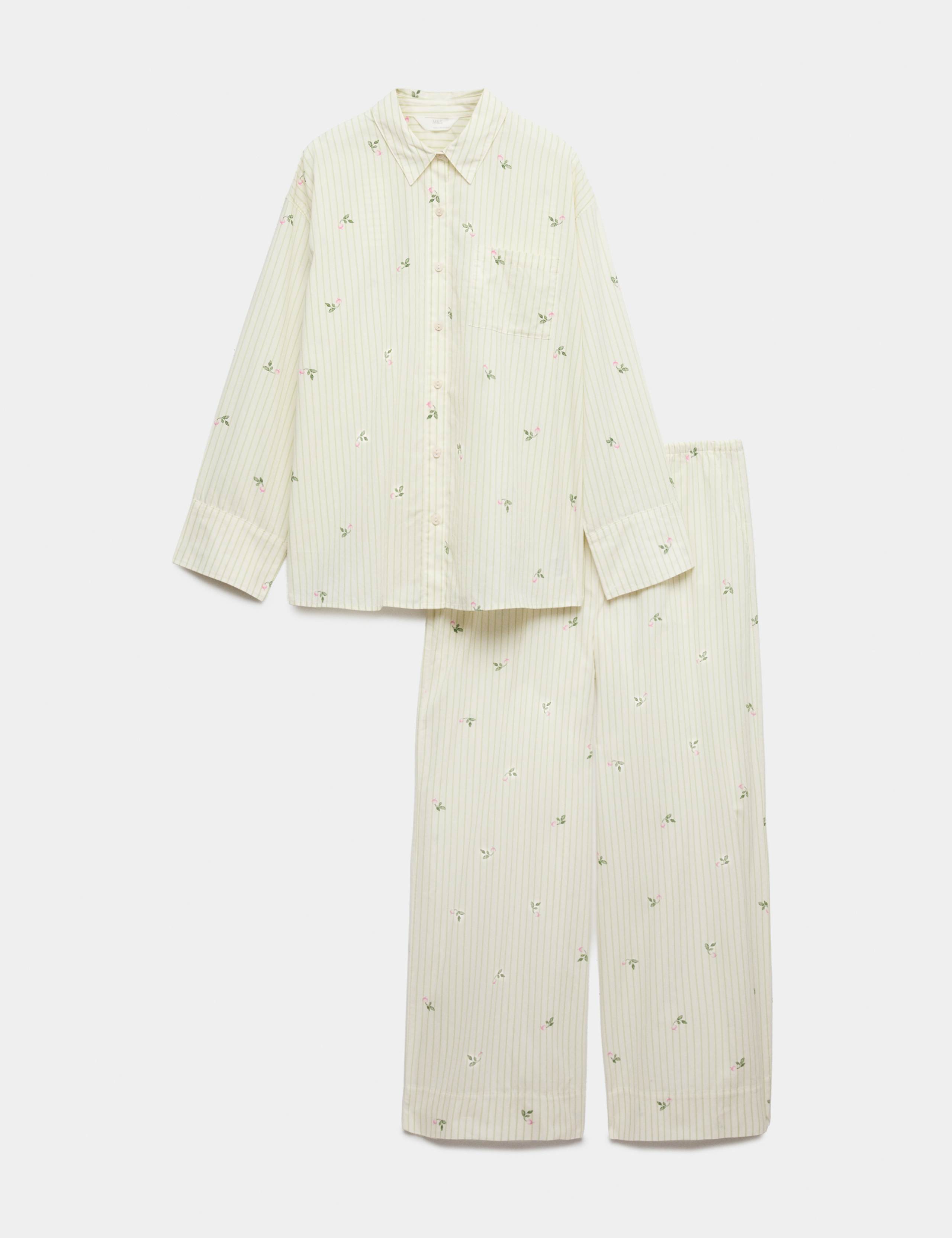 Pure Cotton Poplin Printed Pyjama Set 1 of 1