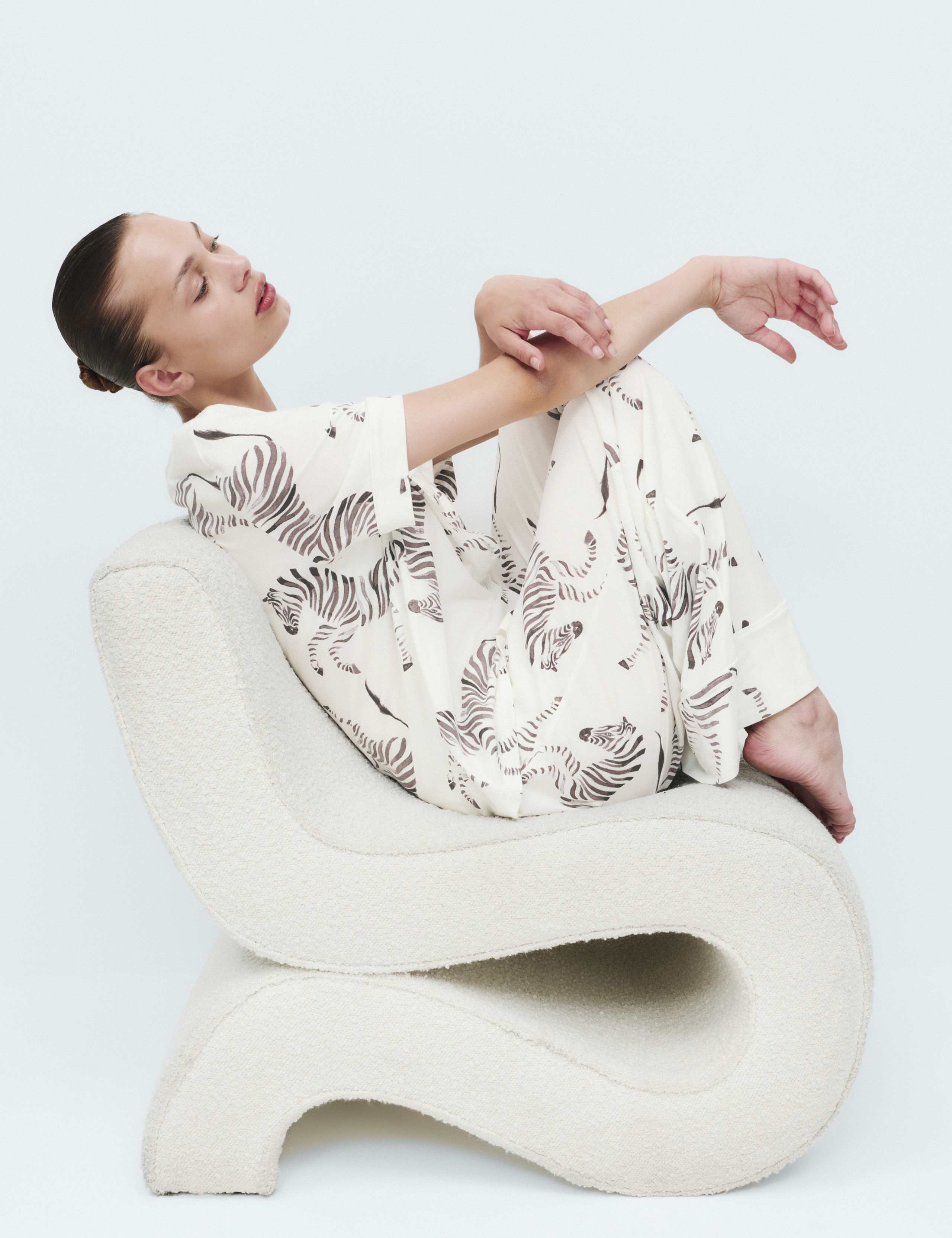 Cotton Modal Printed Revere Pyjama Set 1 of 6