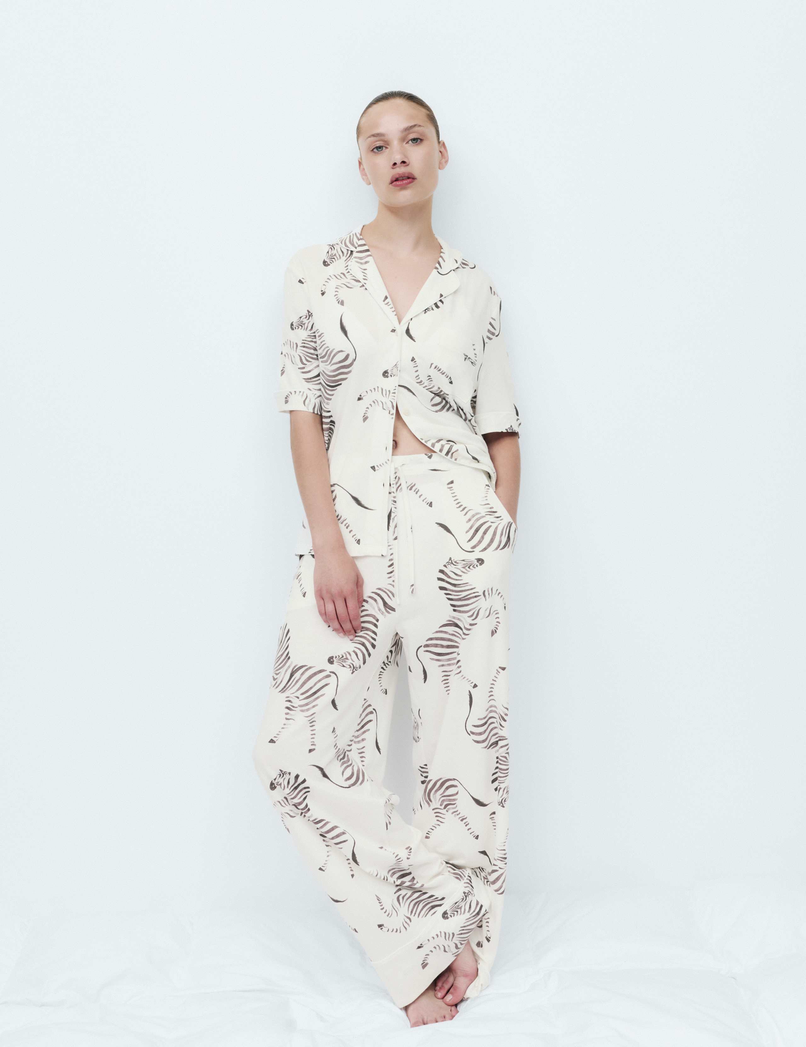 Cotton Modal Printed Revere Pyjama Set 5 of 6