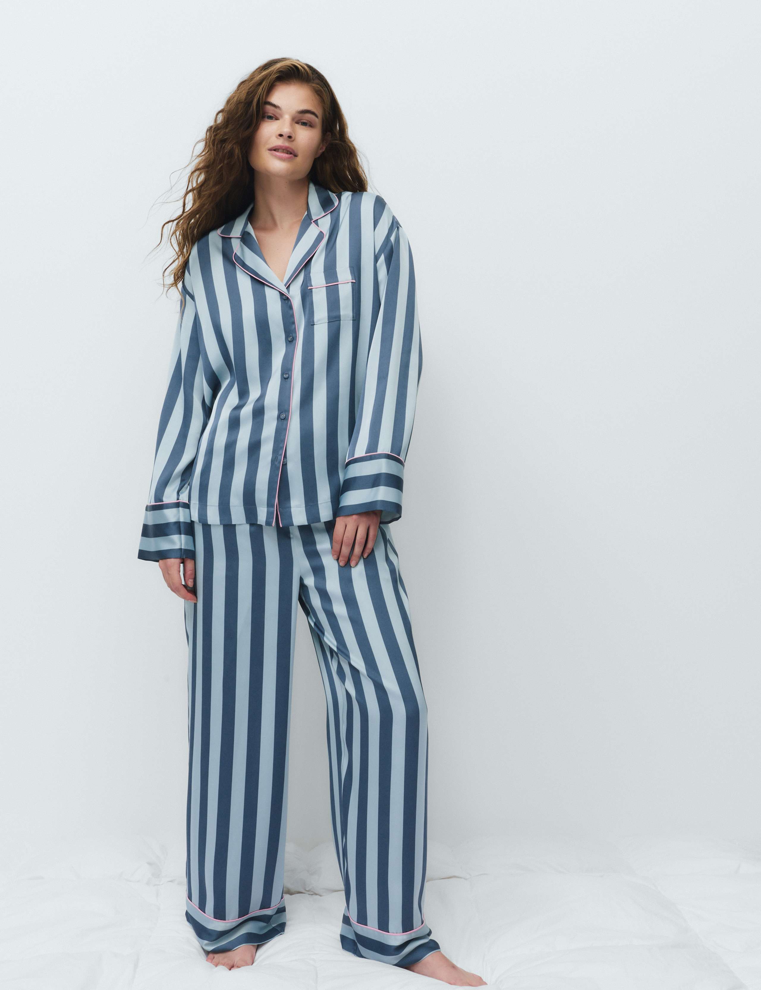 Dream Satin™ Striped Revere Pyjama Set 3 of 6