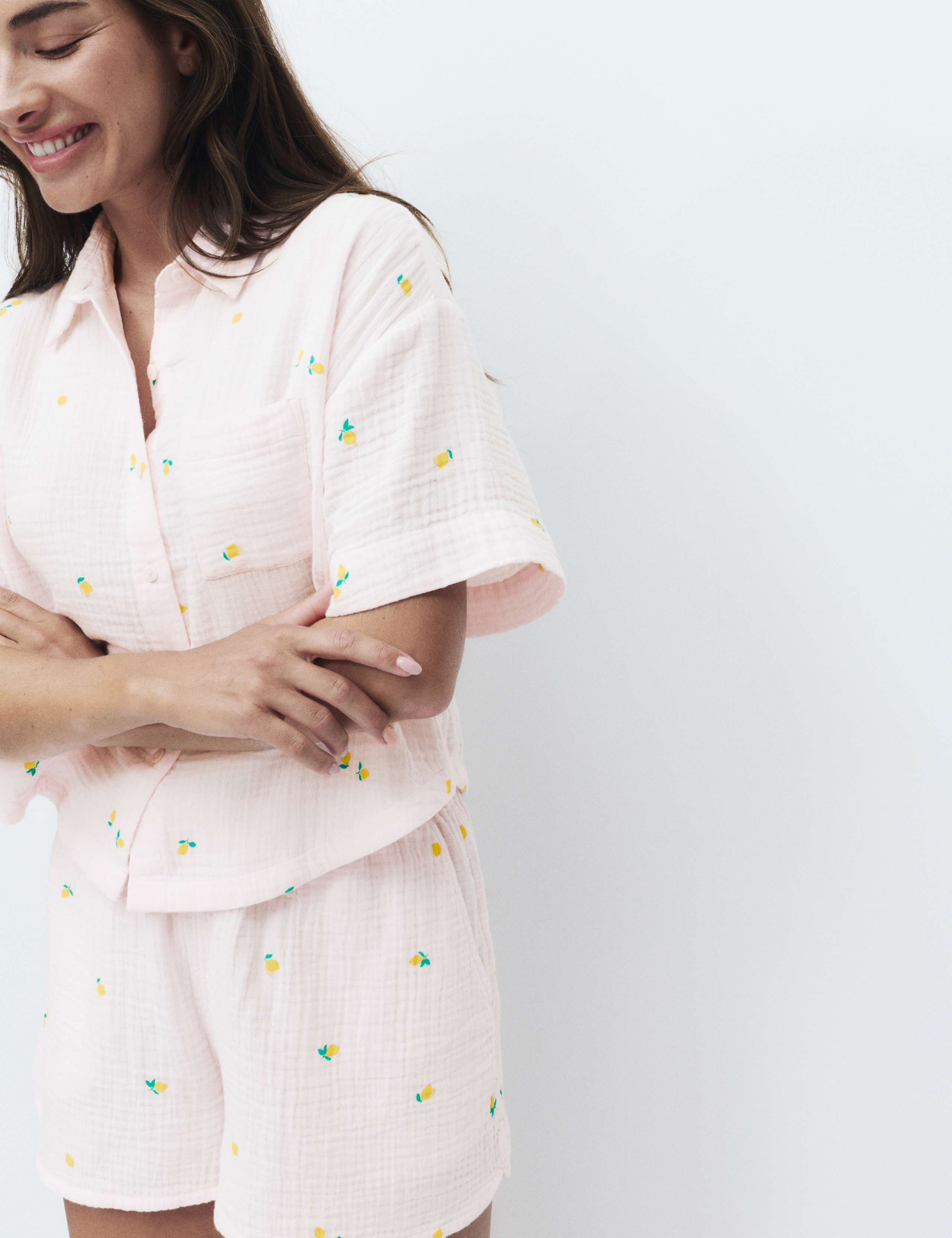 Pure Cotton Muslin Printed Shortie Set 5 of 6