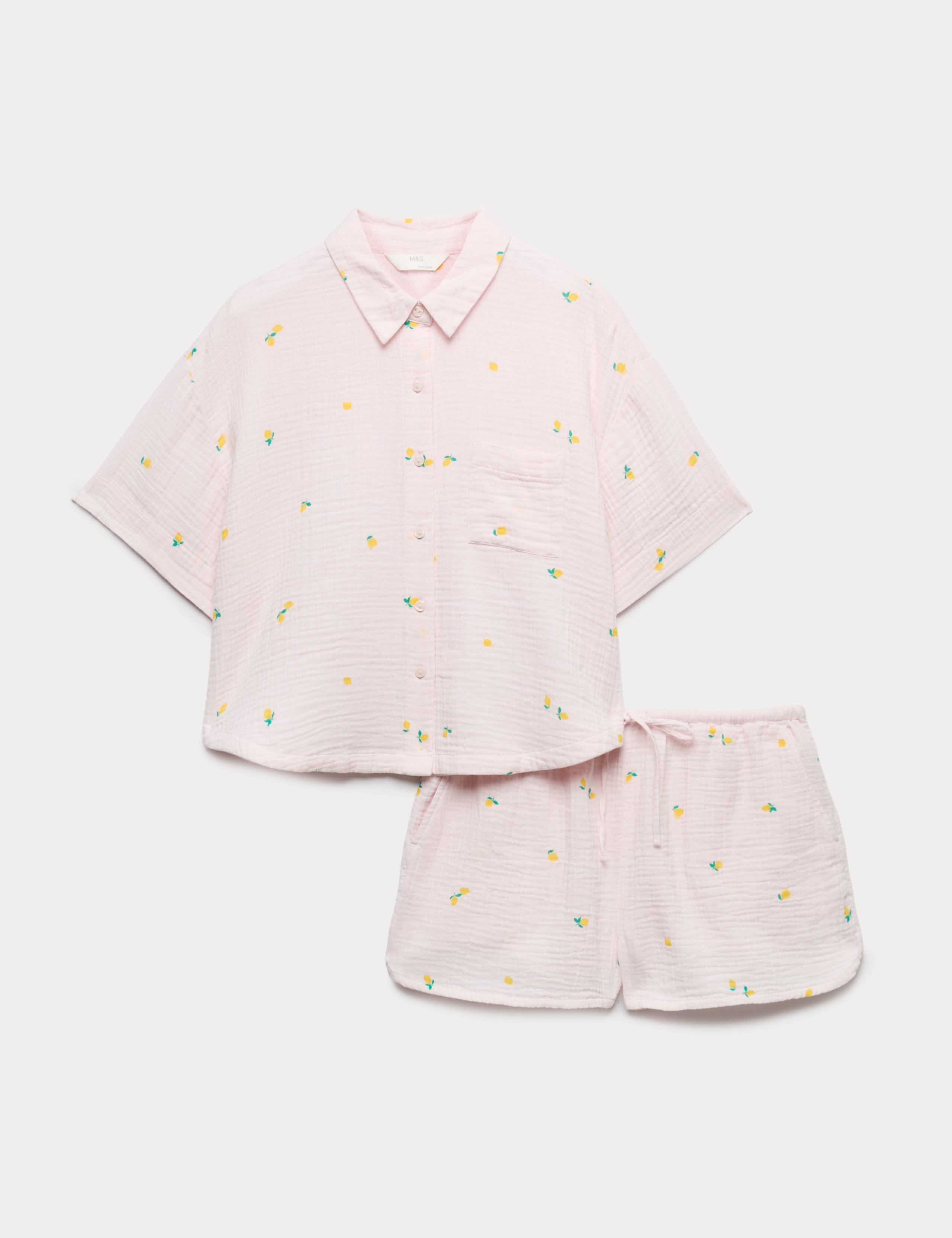 Pure Cotton Muslin Printed Shortie Set 2 of 6