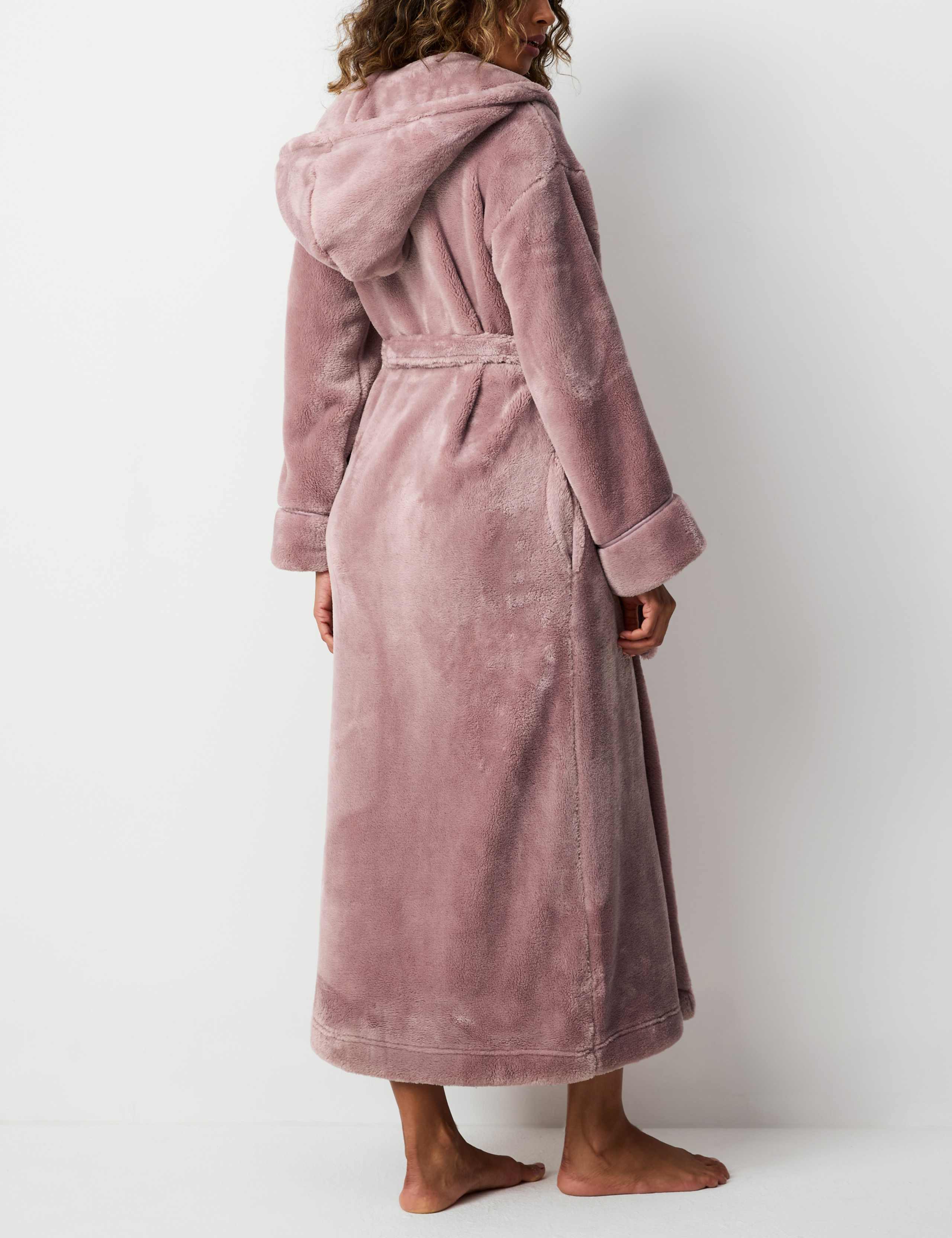 Fleece Hooded Dressing Gown 4 of 6
