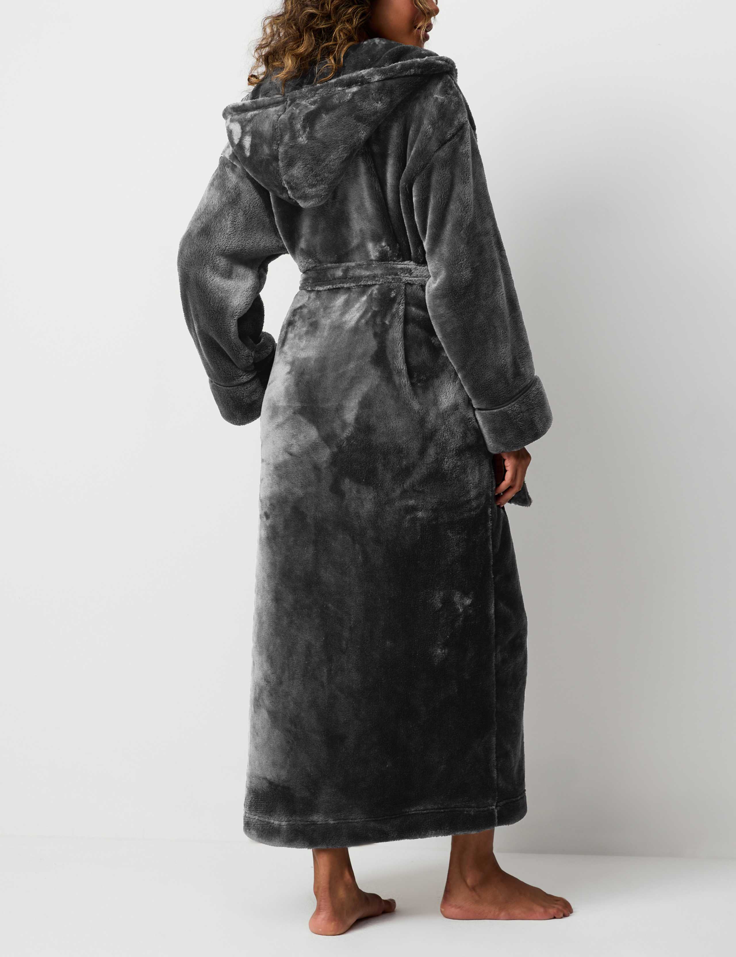 Fleece Hooded Dressing Gown 5 of 5