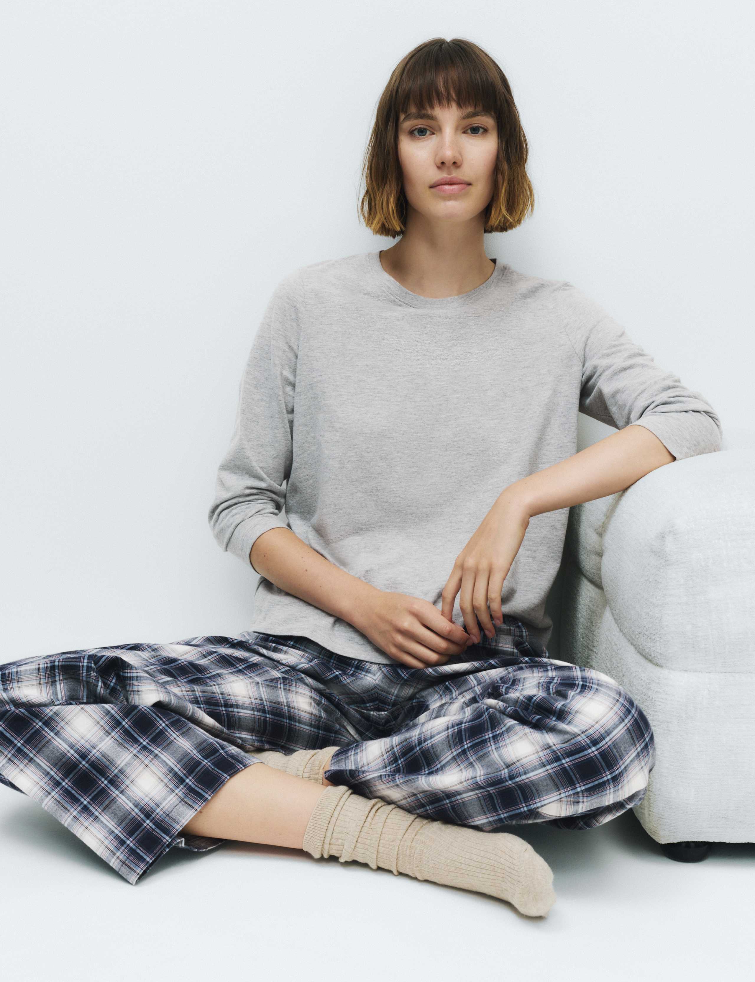 Pure Cotton Striped Pyjama Set 1 of 5