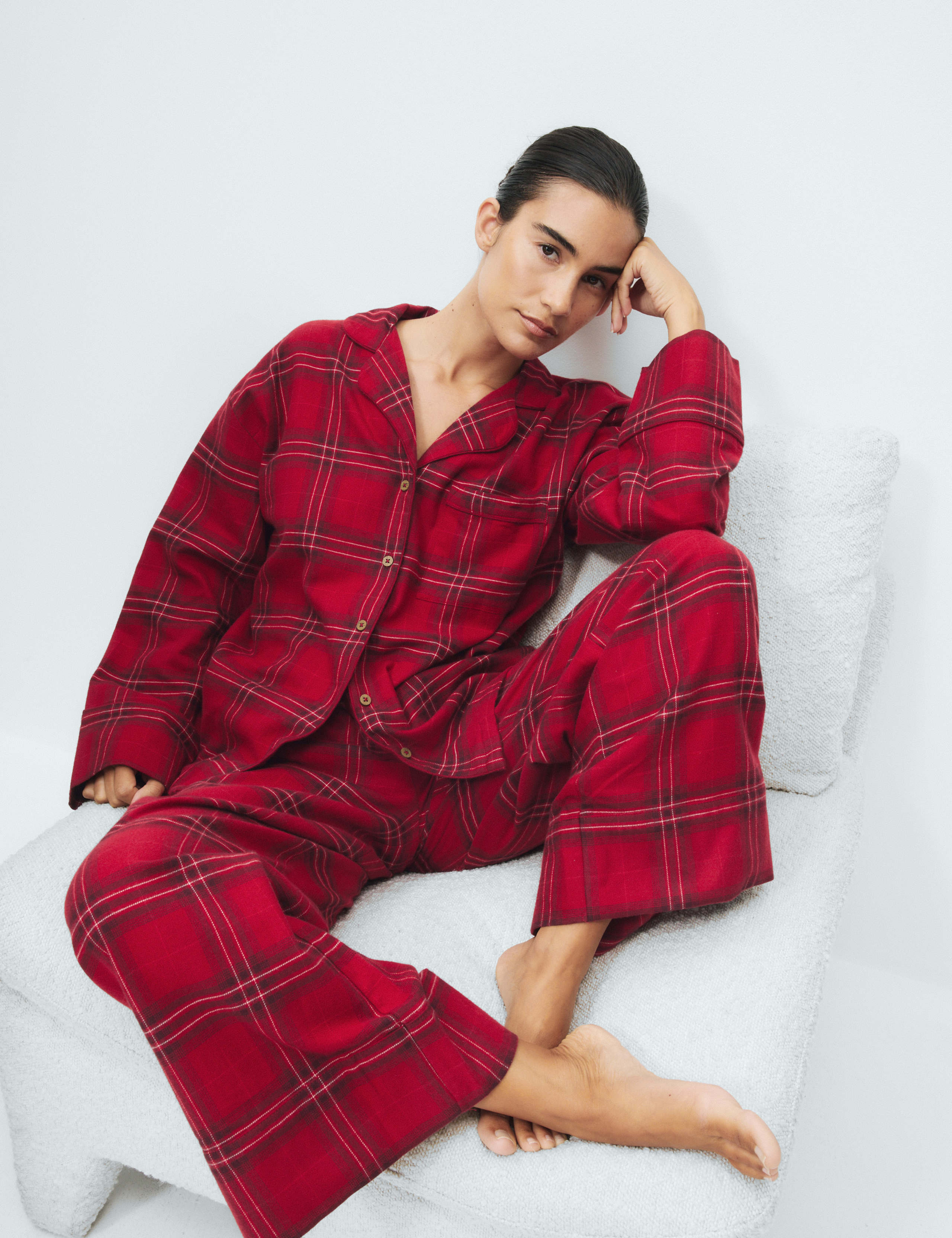 Pure Cotton Checked Matching Family Pyjama Set 1 of 5