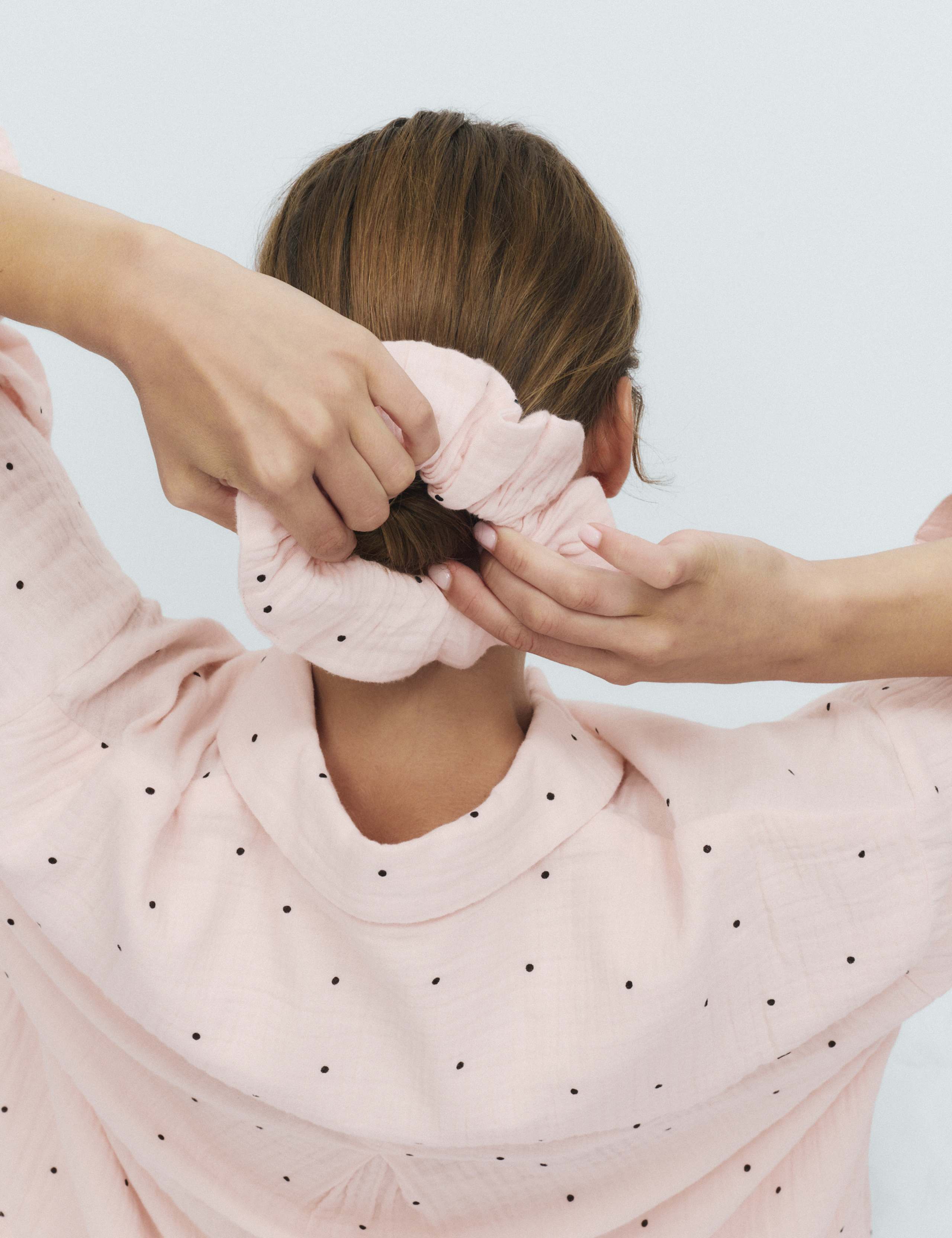 Pure Cotton Muslin Spot Print Long Pyjama Set 3 of 7