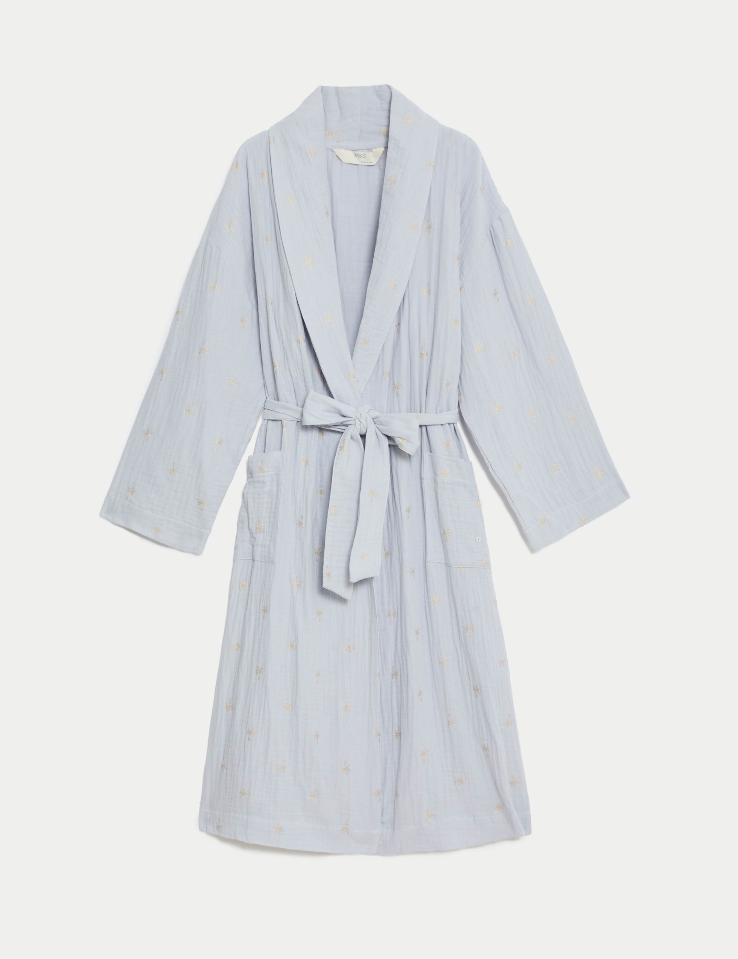 Muslin Foil Print Dressing Gown 2 of 5