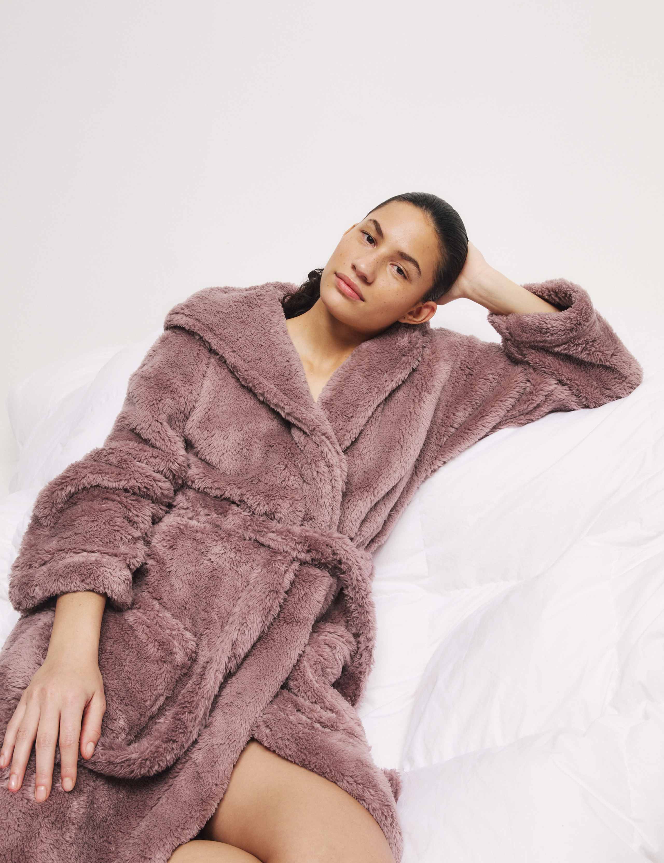 Fleece Hooded Dressing Gown 6 of 6