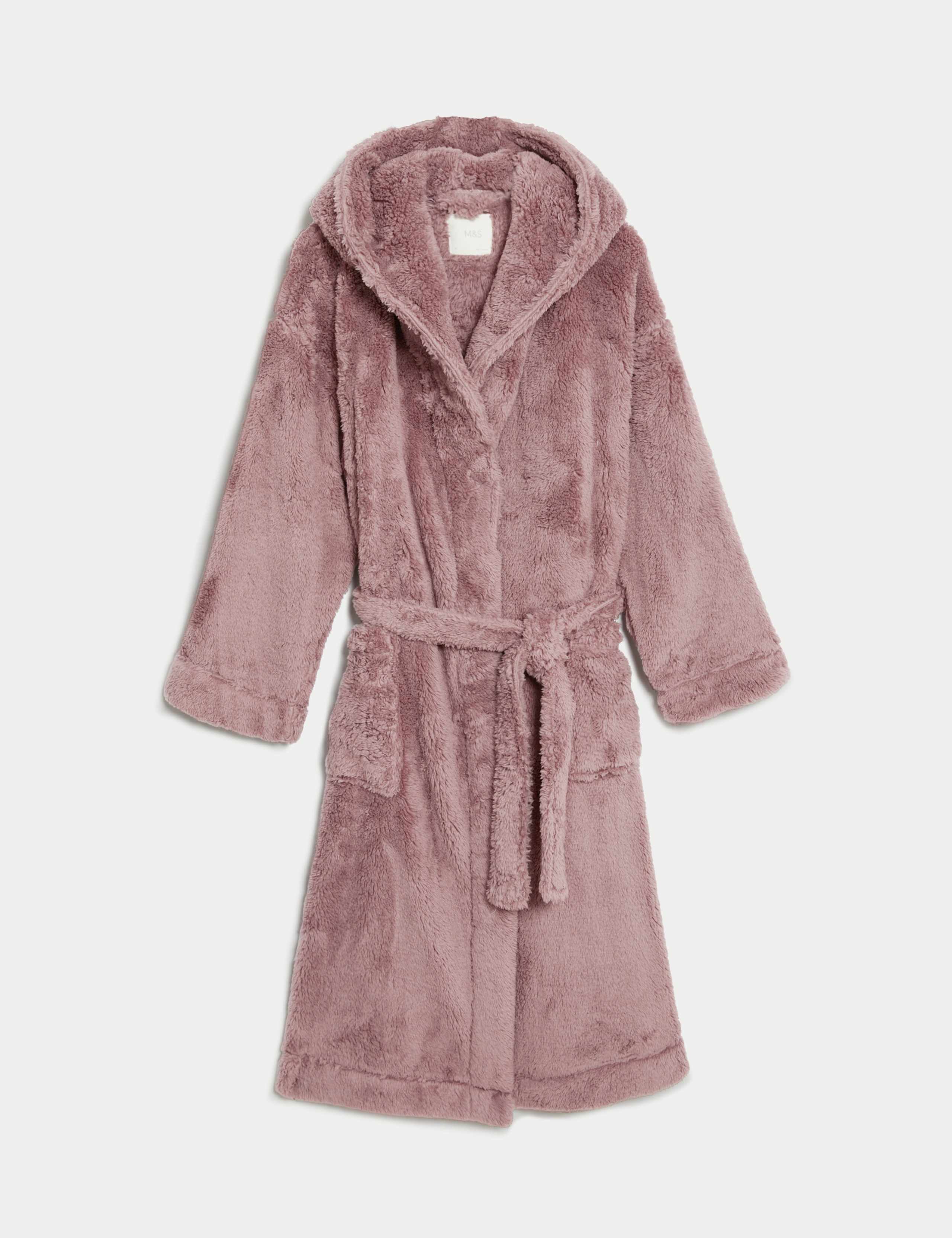 Fleece Hooded Dressing Gown 2 of 6