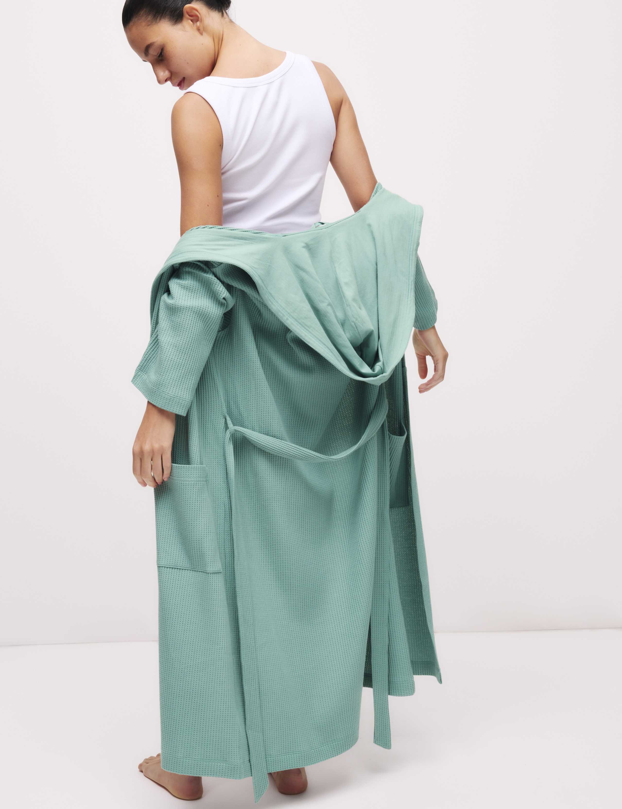 Jersey Waffle Dressing Gown 4 of 6