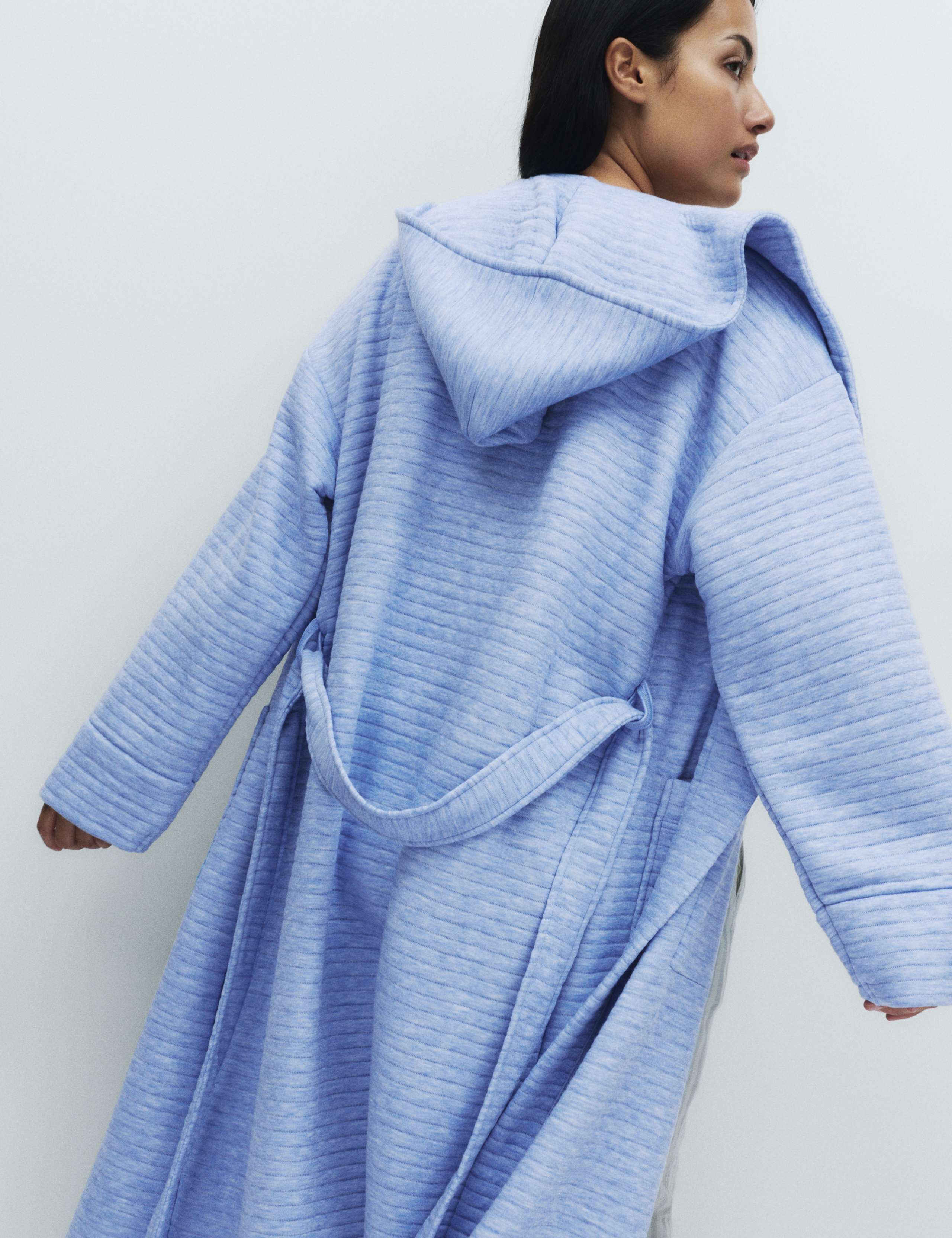 Quilted Hooded Long Dressing Gown 5 of 6