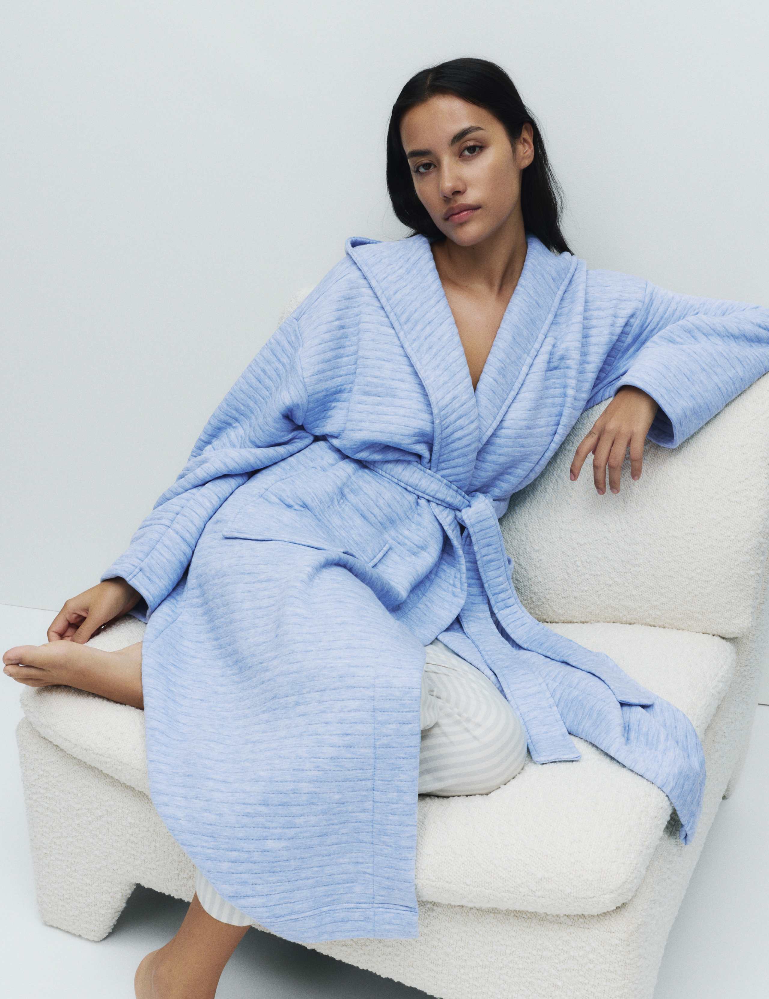 Quilted Hooded Long Dressing Gown 6 of 6