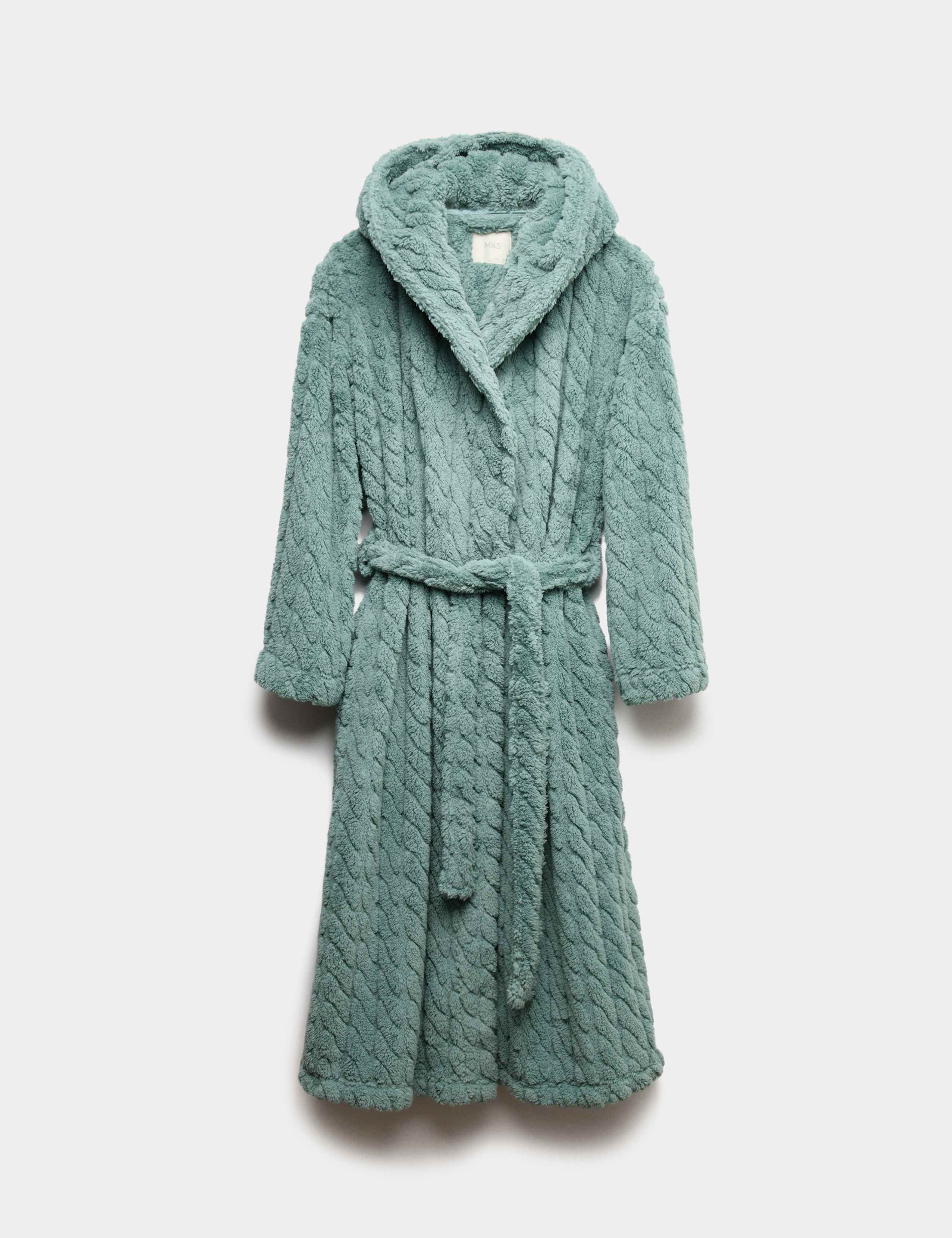 Jacquard Long Hooded Dressing Gown 2 of 5