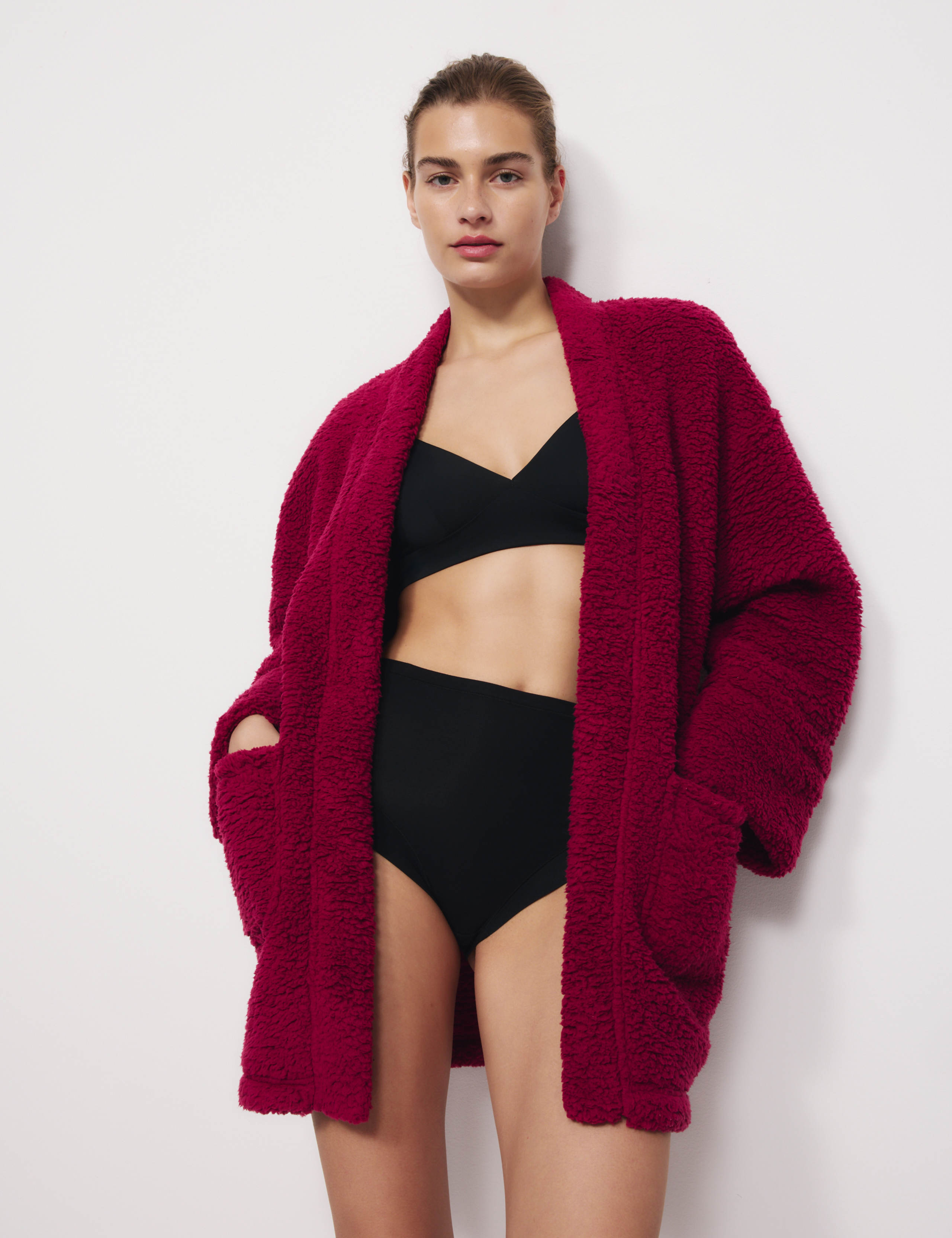 Teddy Borg Wrap Lounge Cardigan 4 of 5