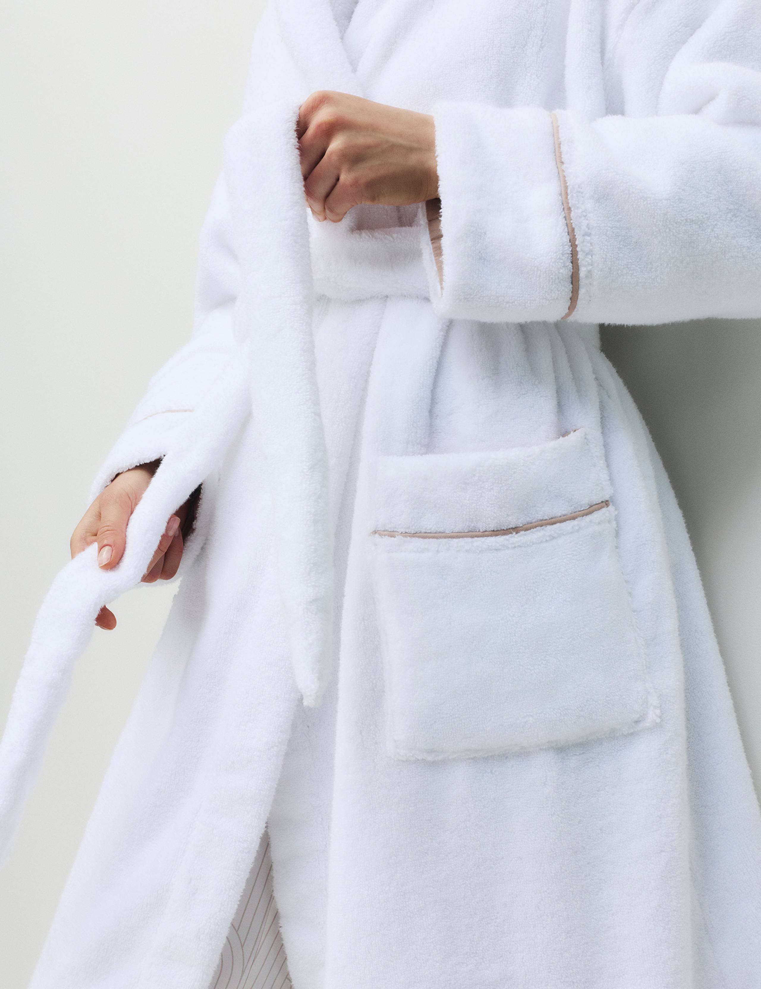 Pure Cotton Towelling Hooded Dressing Gown 5 of 6