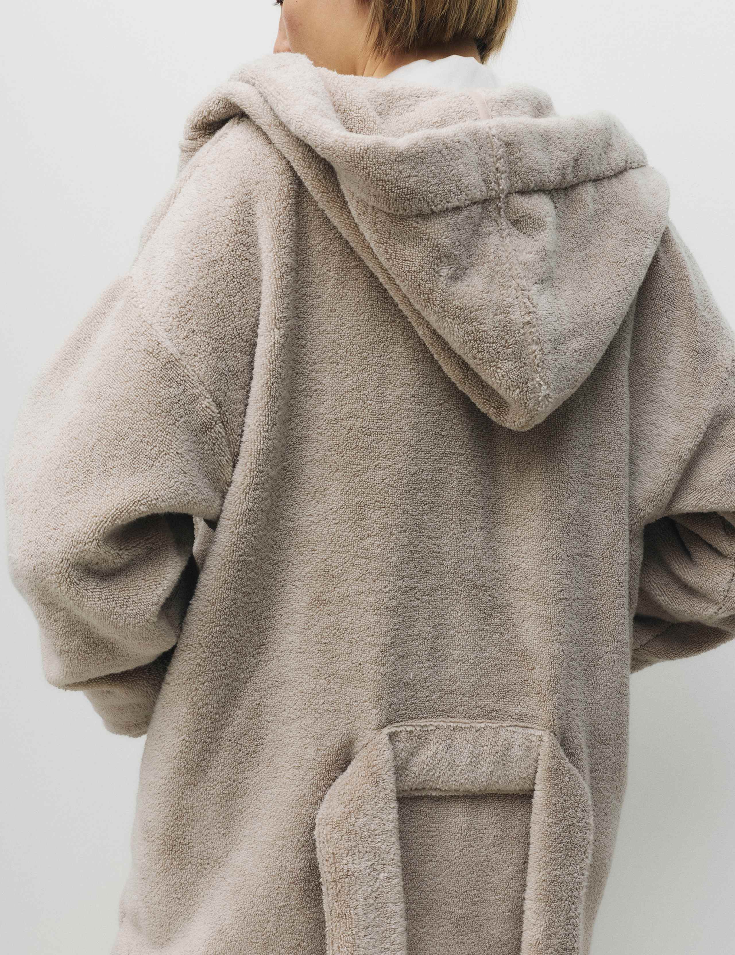Pure Cotton Towelling Hooded Dressing Gown 5 of 5