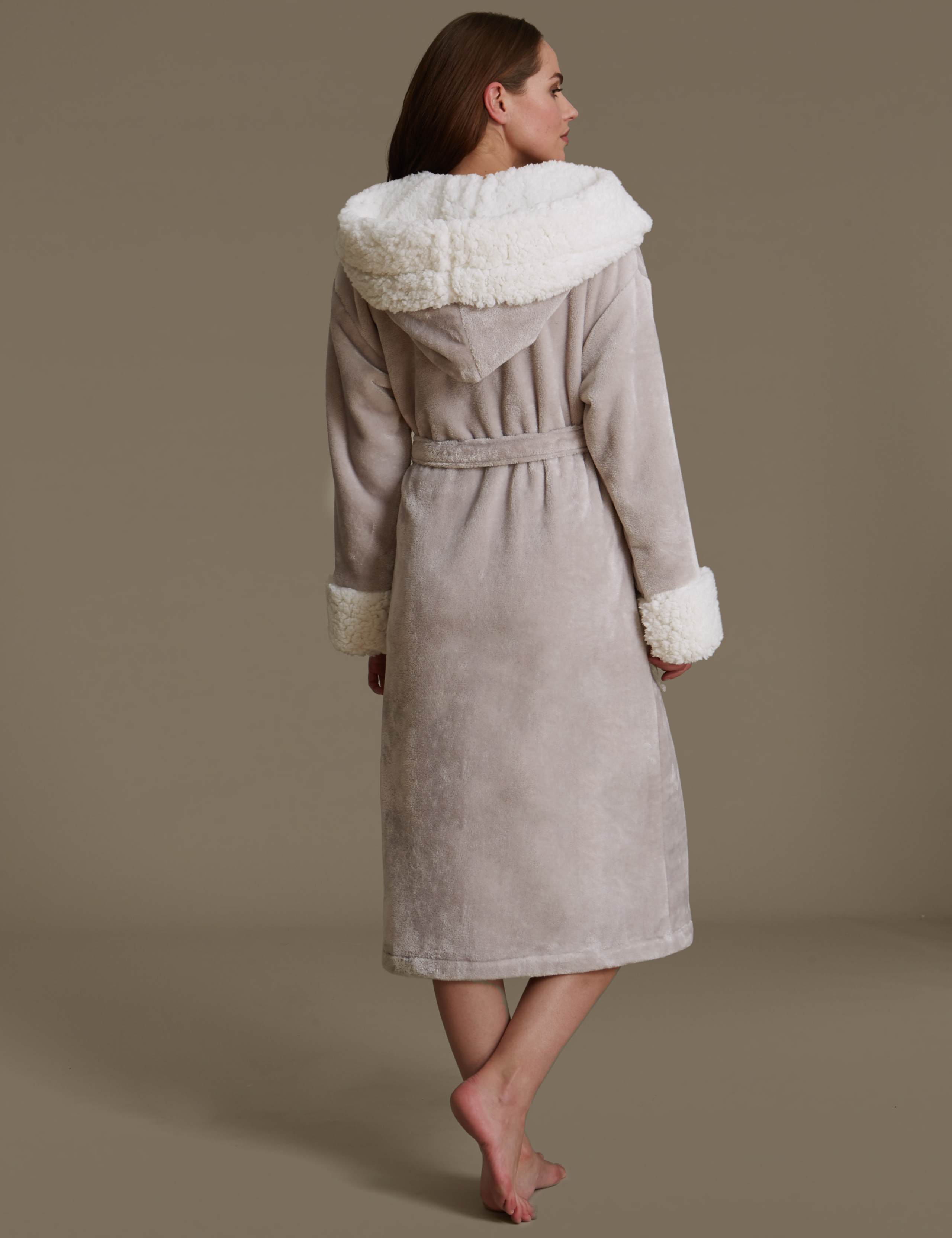 Borg Lined Shimmer Dressing Gown 3 of 5