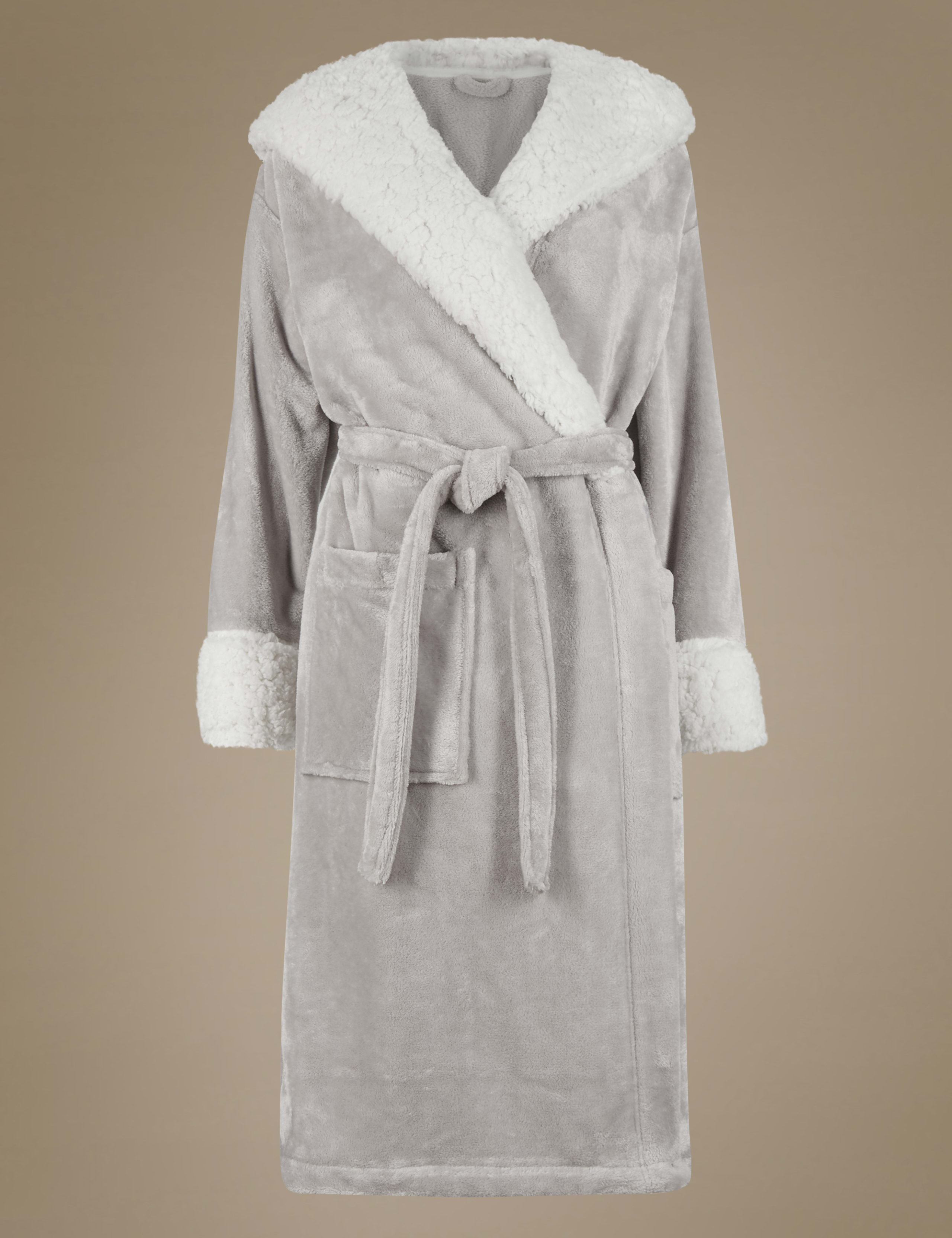 Borg Lined Shimmer Dressing Gown 2 of 5