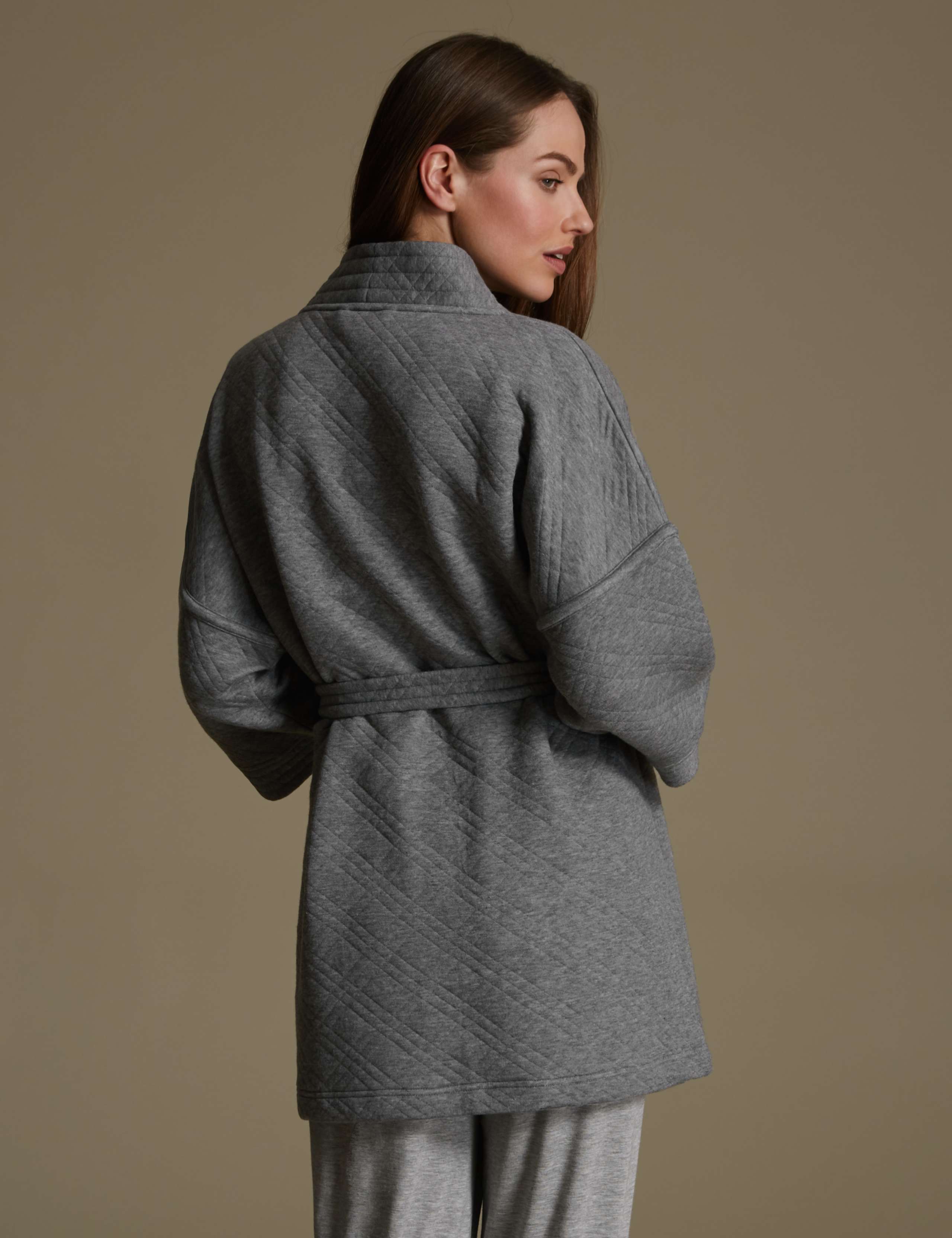 Quilted Belted Wrap Dressing Gown 3 of 3