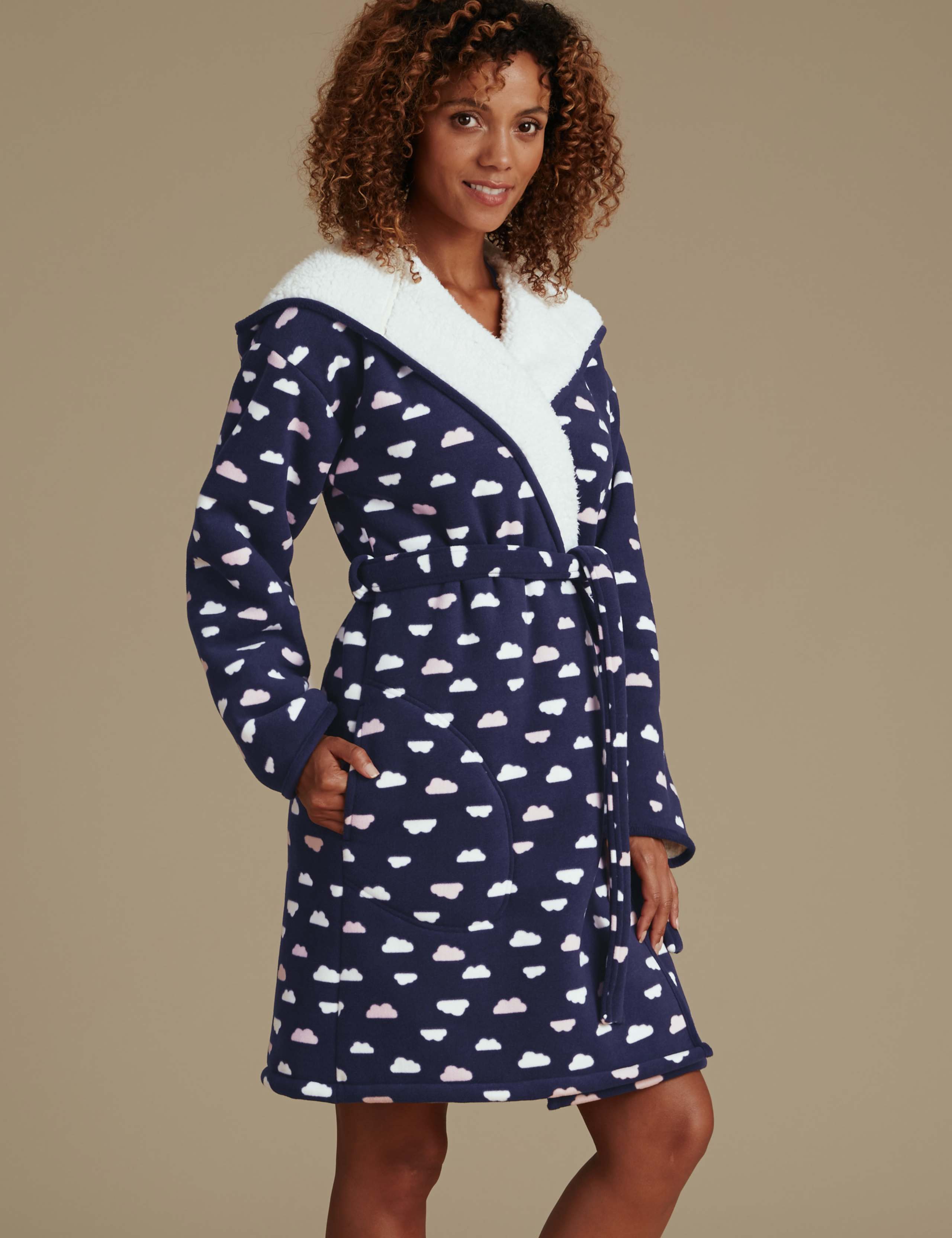 Bonded Cloud Print Dressing Gown 1 of 7