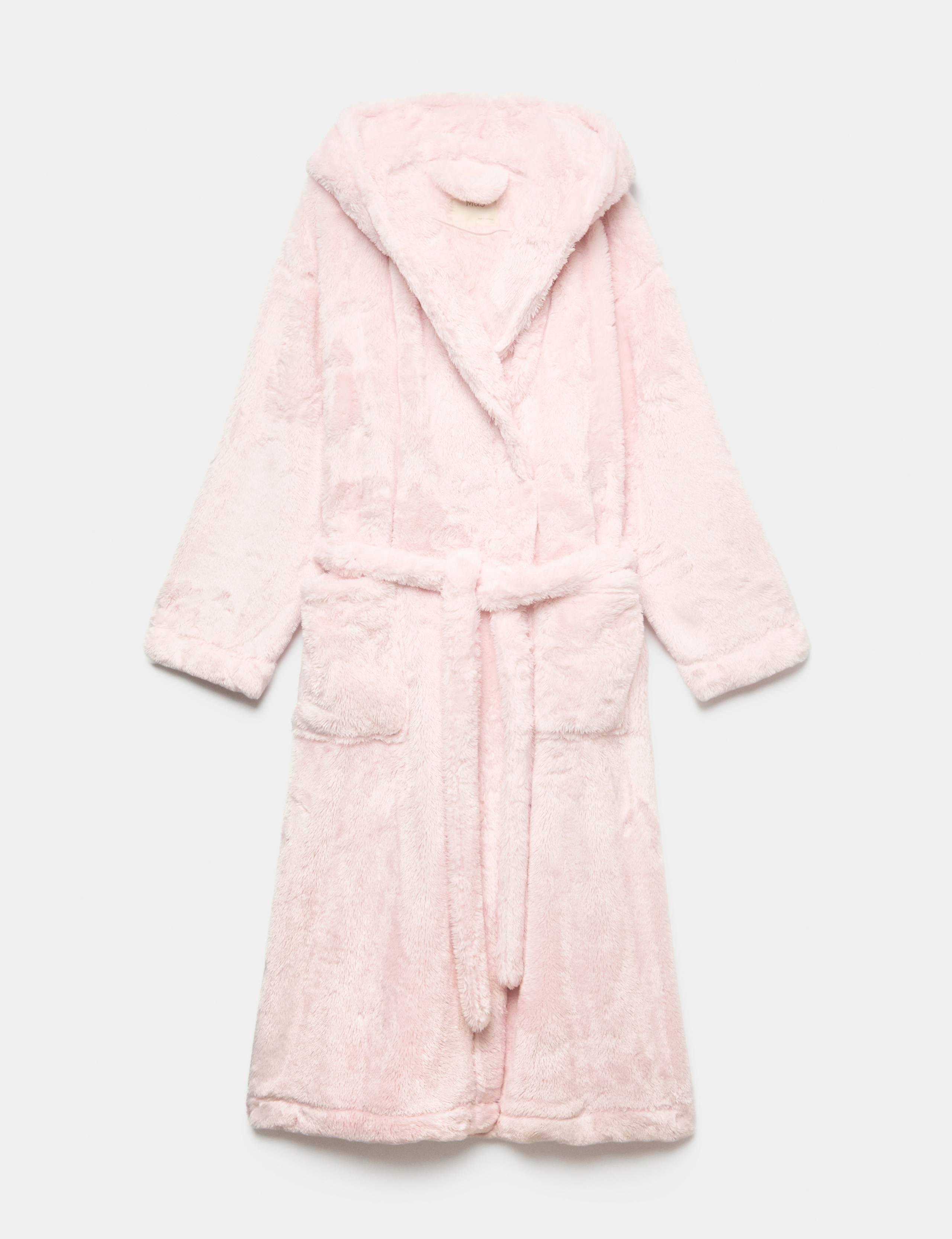 Long Pile Hooded Dressing Gown 2 of 5