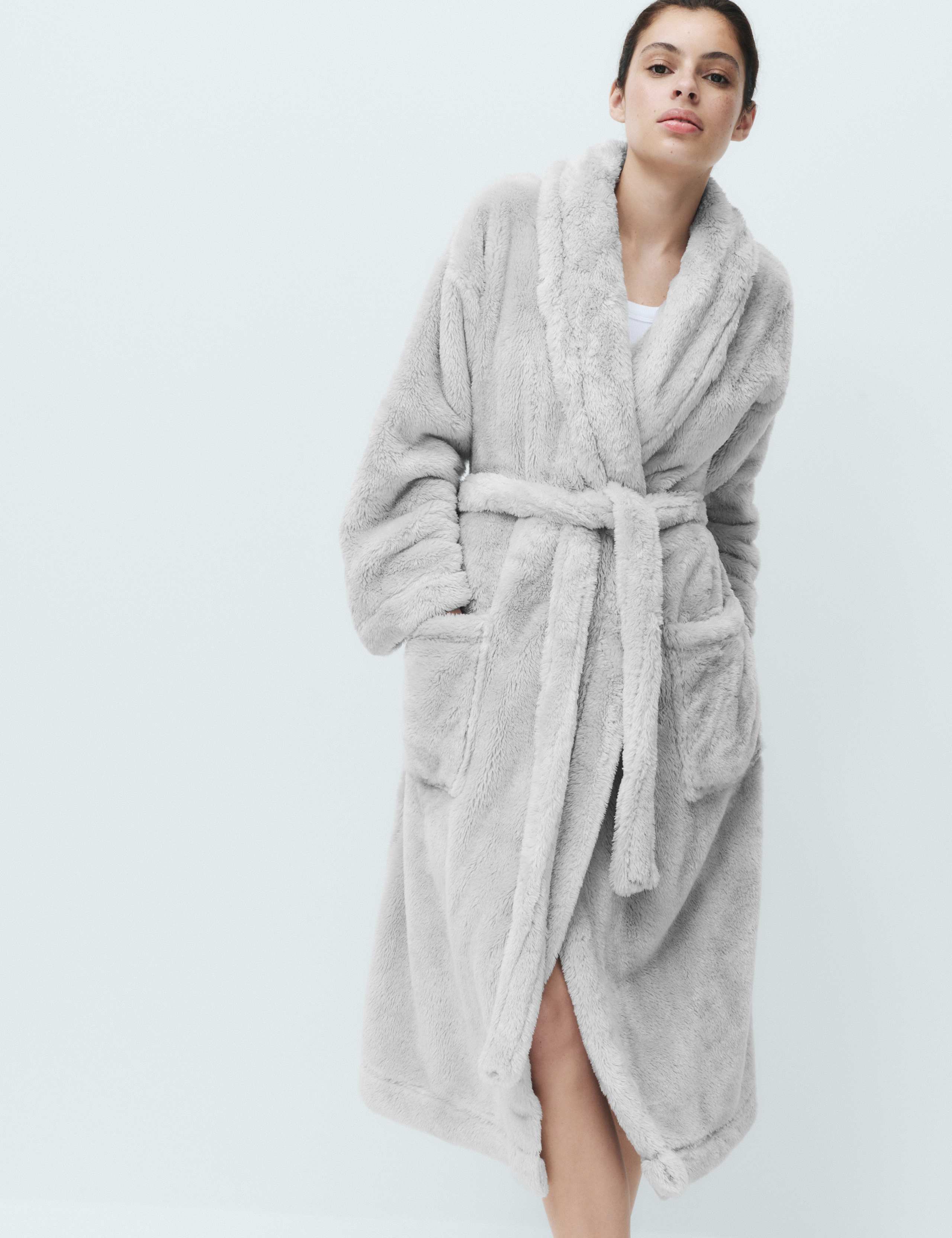 Long Pile Shawl Collar Dressing Gown 3 of 5
