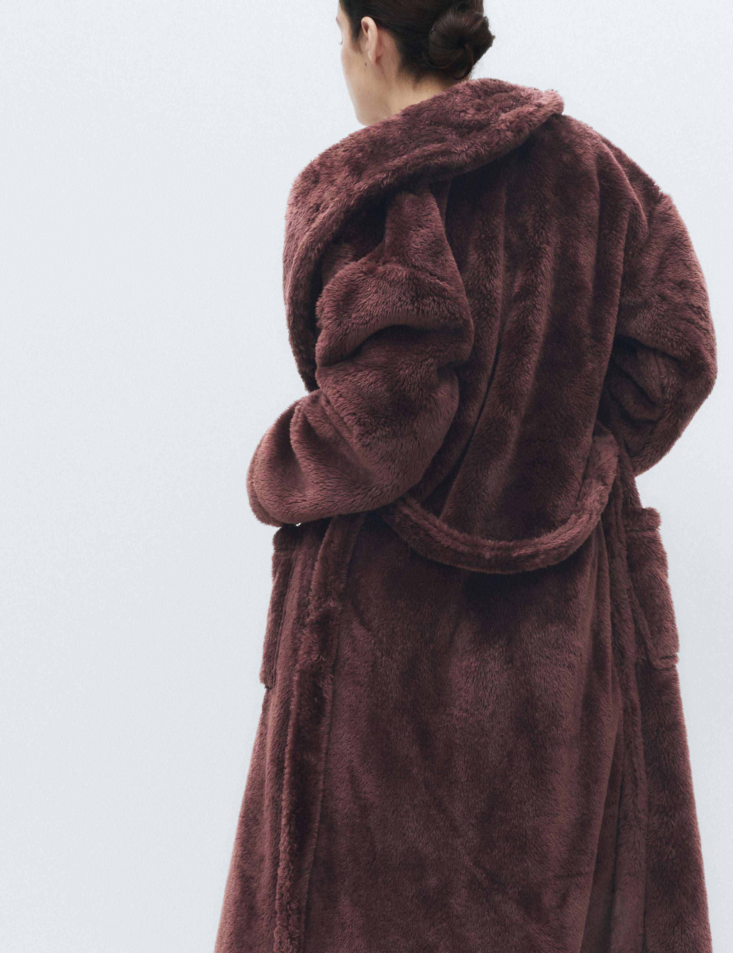 Long Pile Non-Hooded Dressing Gown 4 of 5