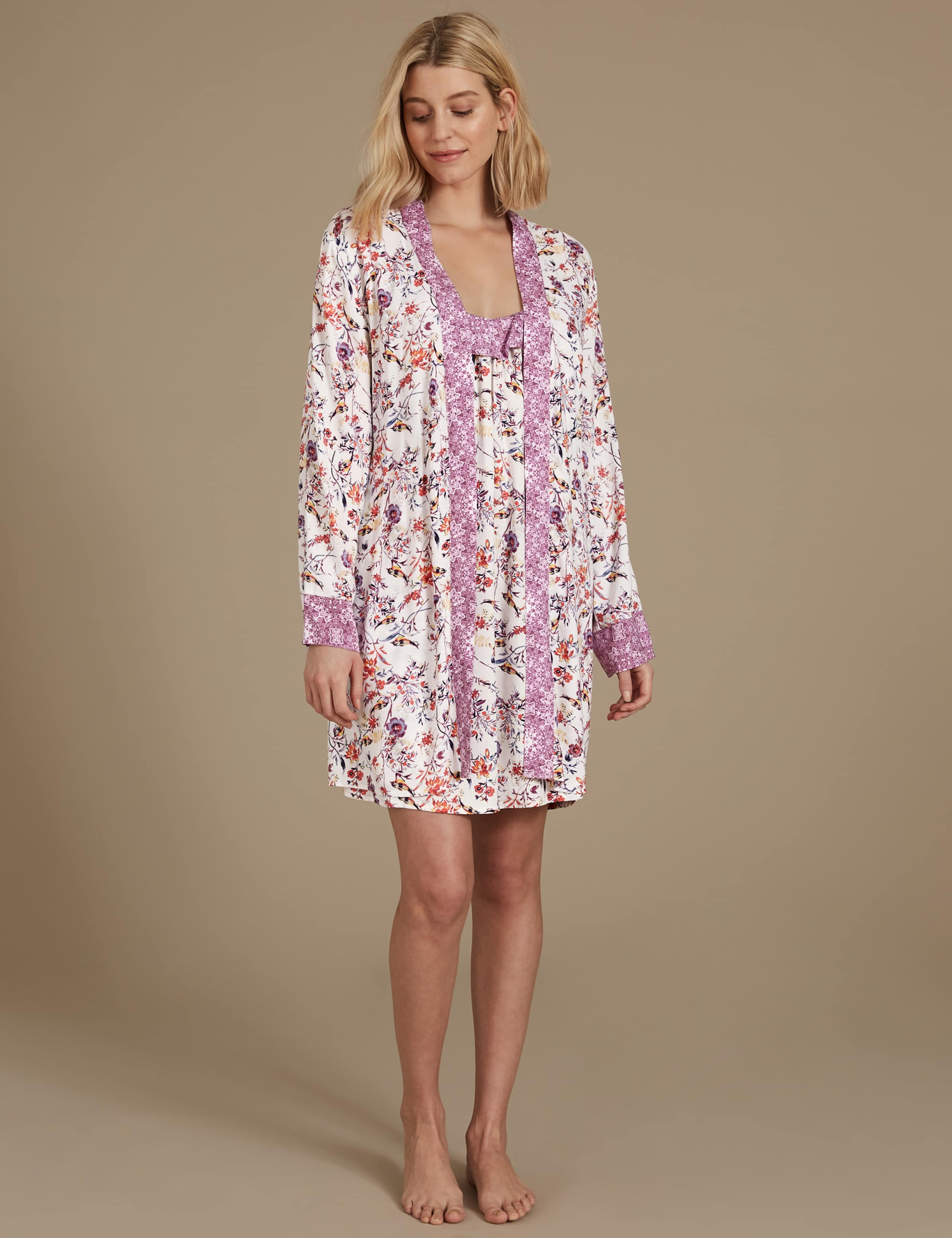 Printed Strappy Chemise 4 of 4