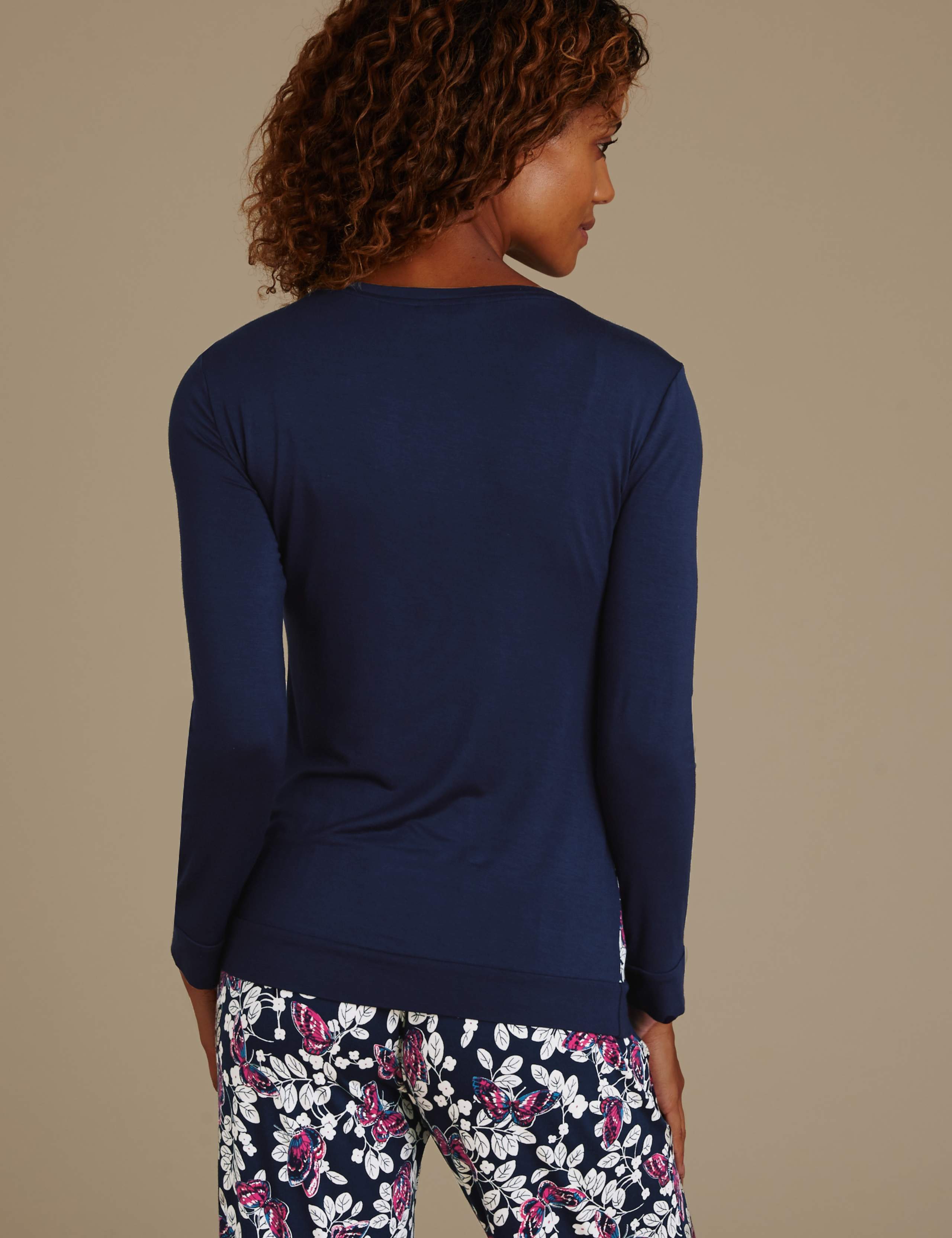 Long Sleeve Butterfly Pyjama Top 4 of 4