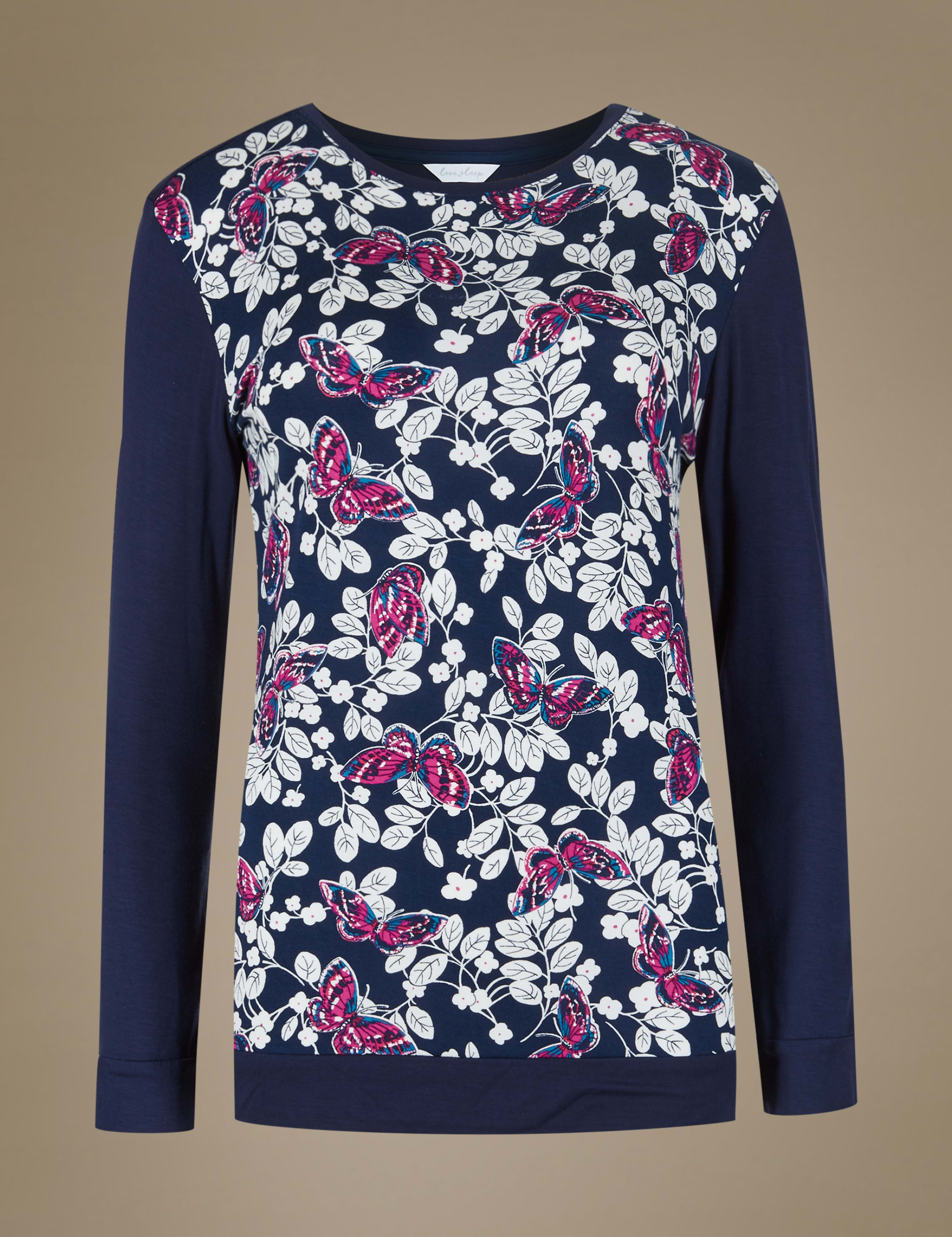 Long Sleeve Butterfly Pyjama Top 2 of 4