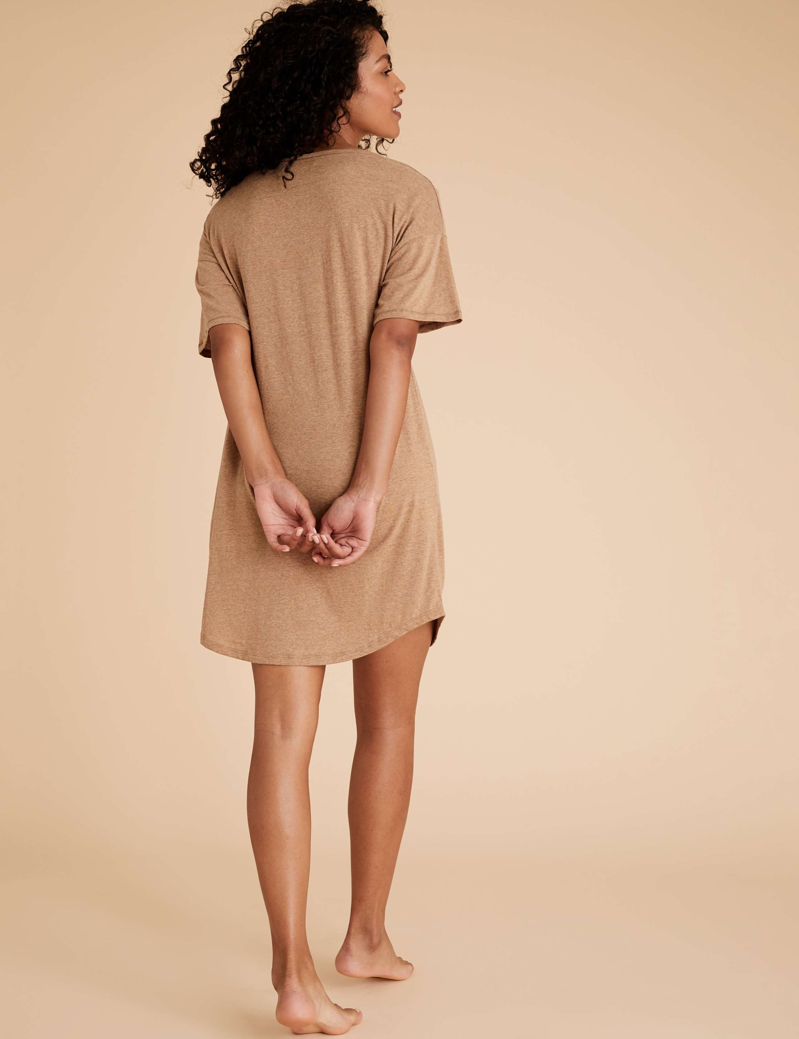 Cotton 'And Relax' Slogan Short Nightdress 4 of 4