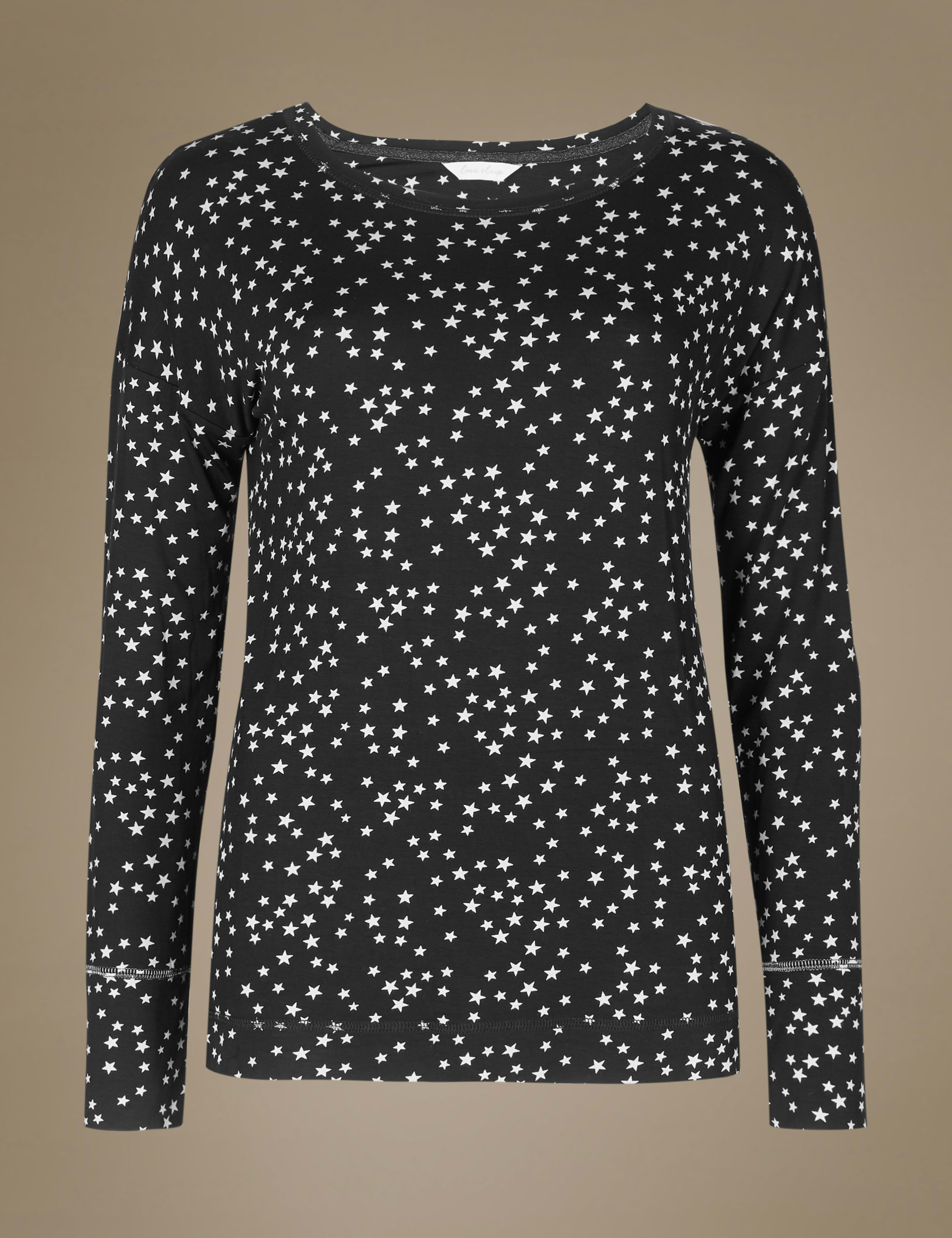 Star Print Long Sleeve Pyjama Top 2 of 6