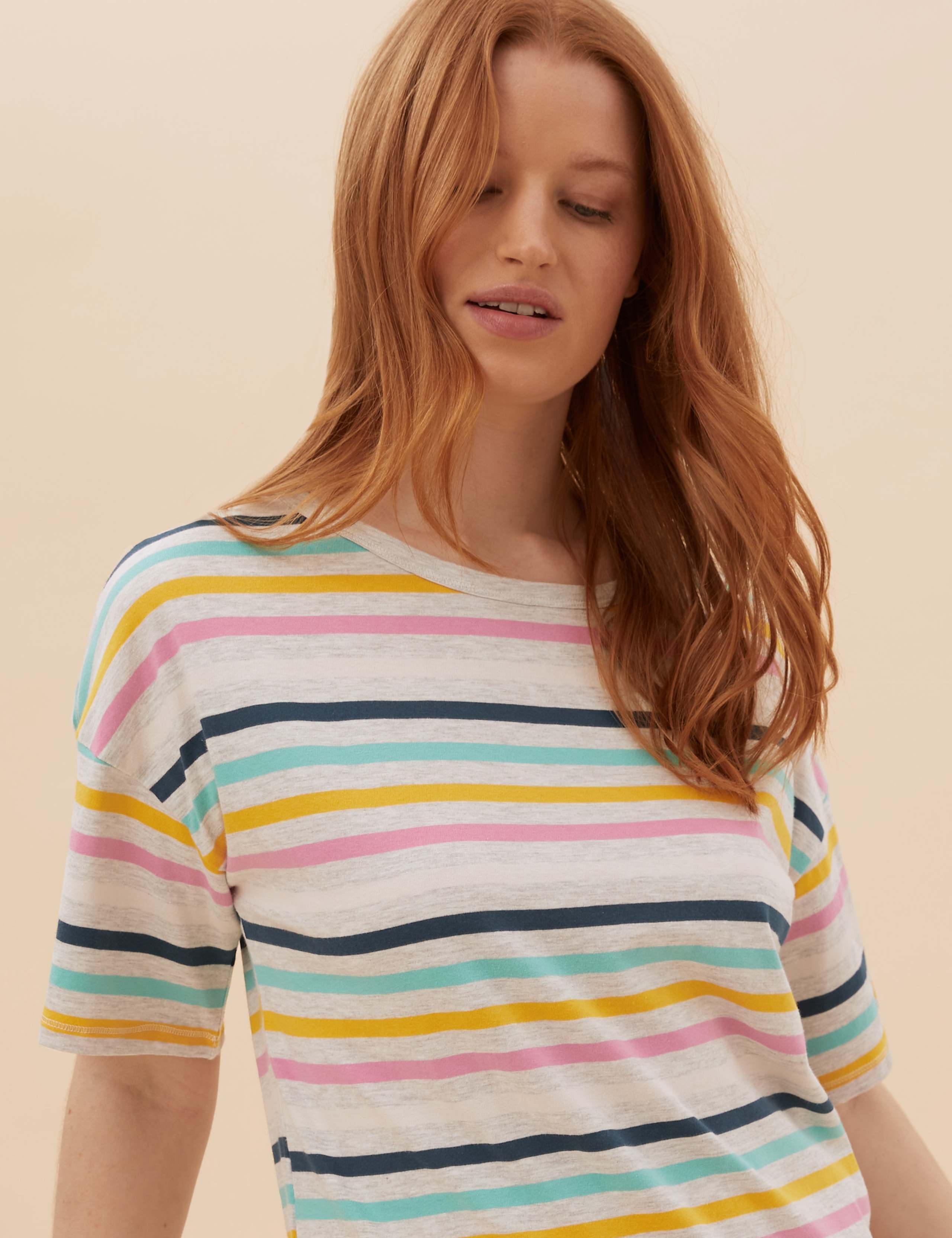 Cotton Striped Short Nightdress 3 of 5