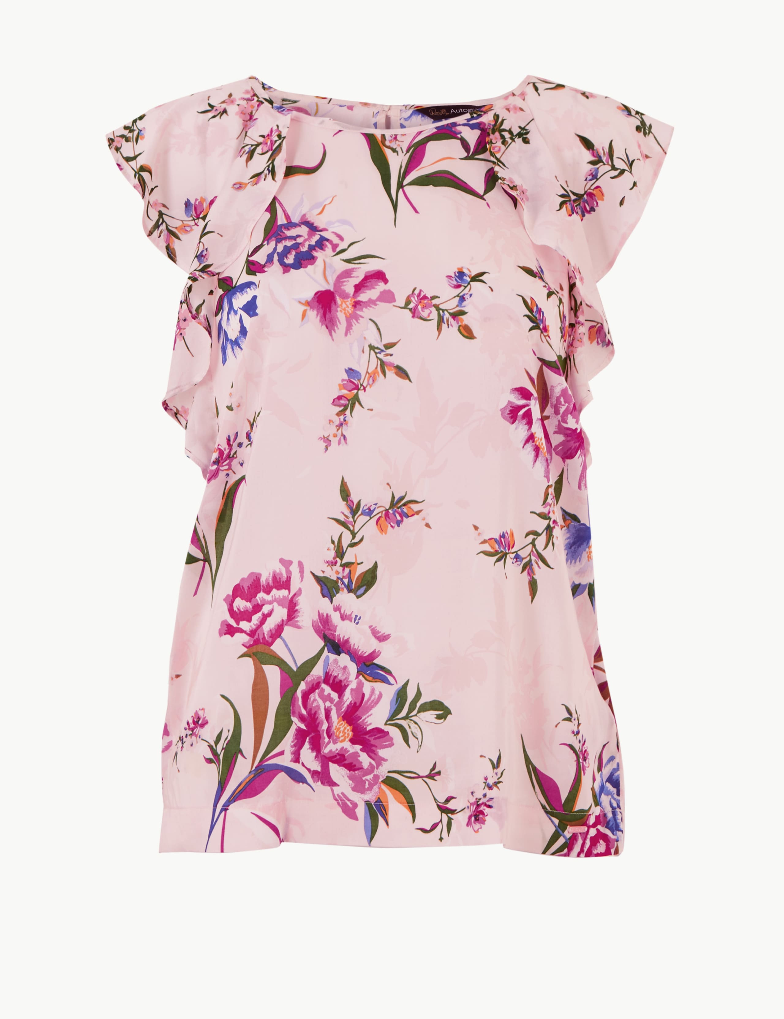 Pure Modal Floral Frill Sleeve Pyjama Top 2 of 2
