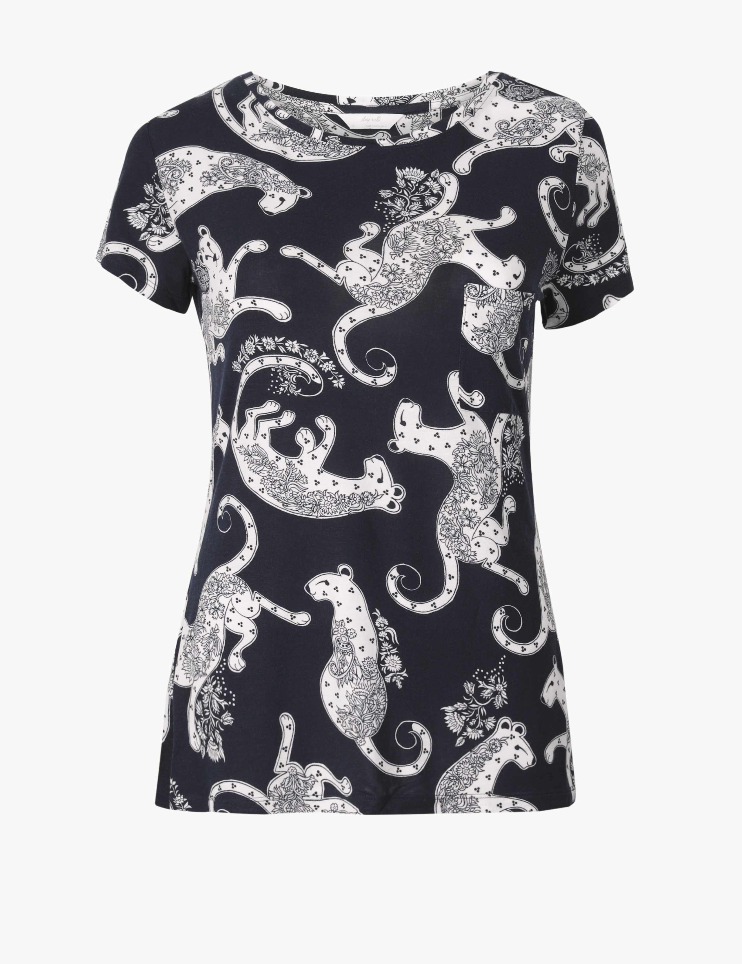 Leopard Short Sleeve Pyjama Top 2 of 4