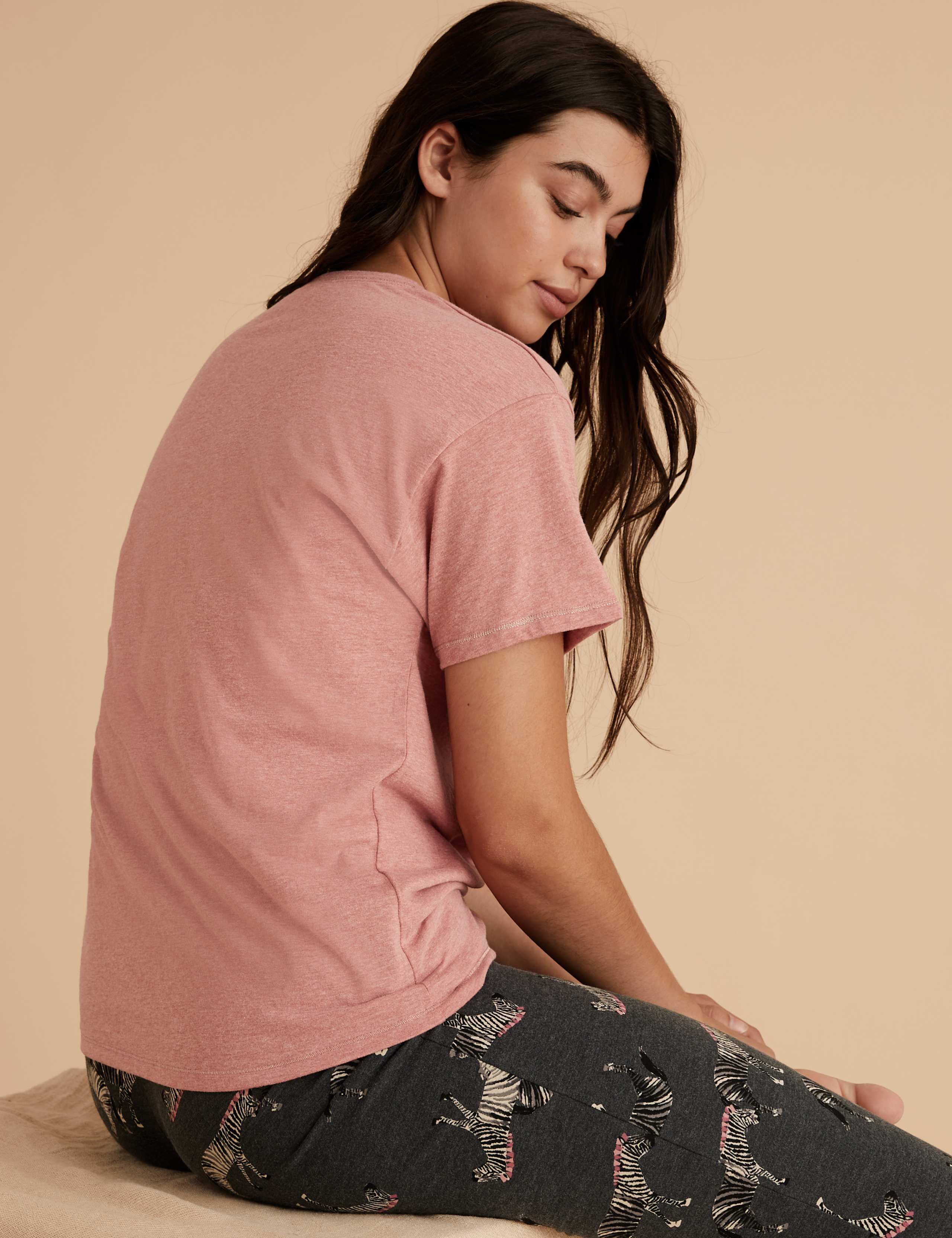 Cotton Not Going Out Slogan Pyjama Top 4 of 5