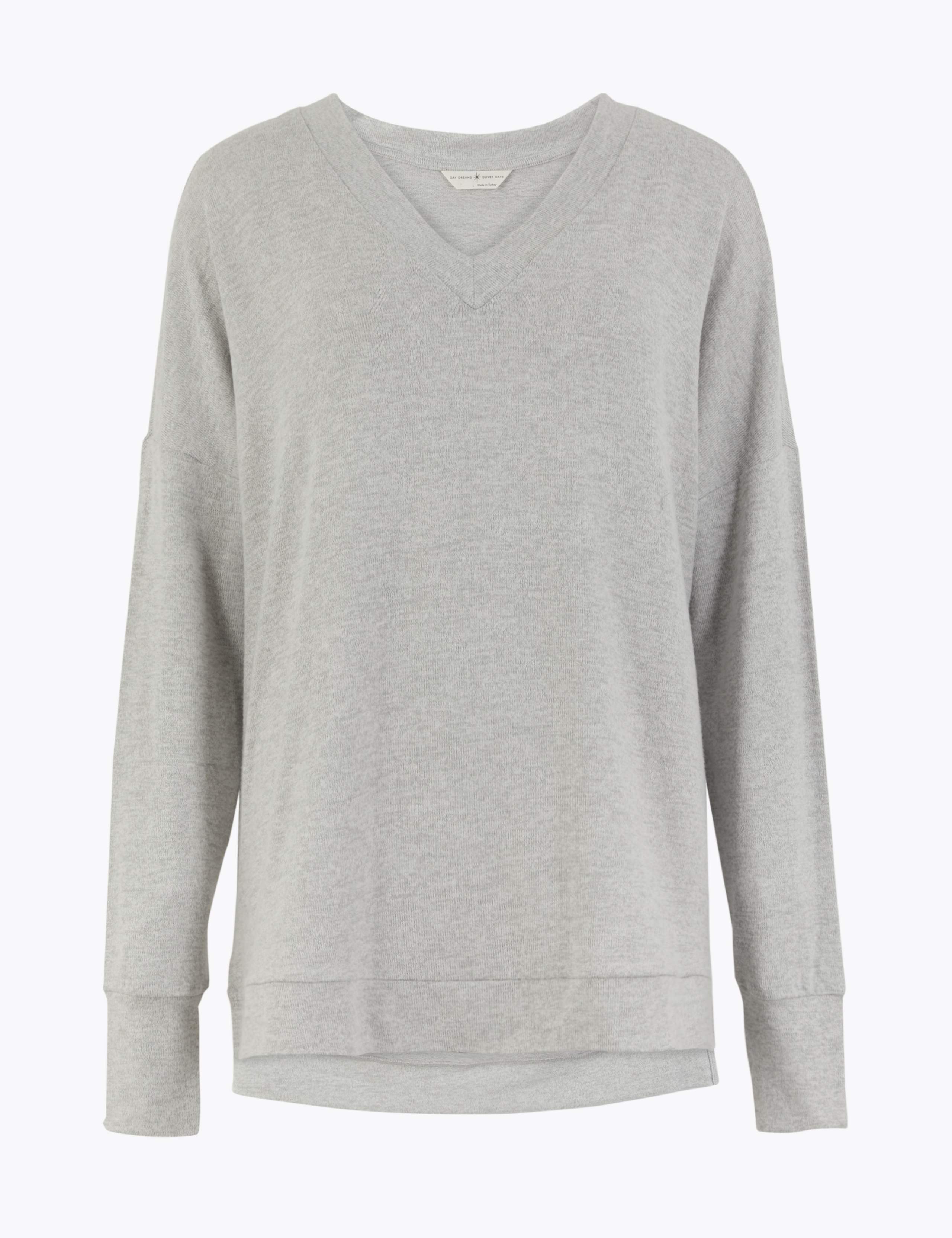 Cosy Knit V-Neck Lounge Top 1 of 1