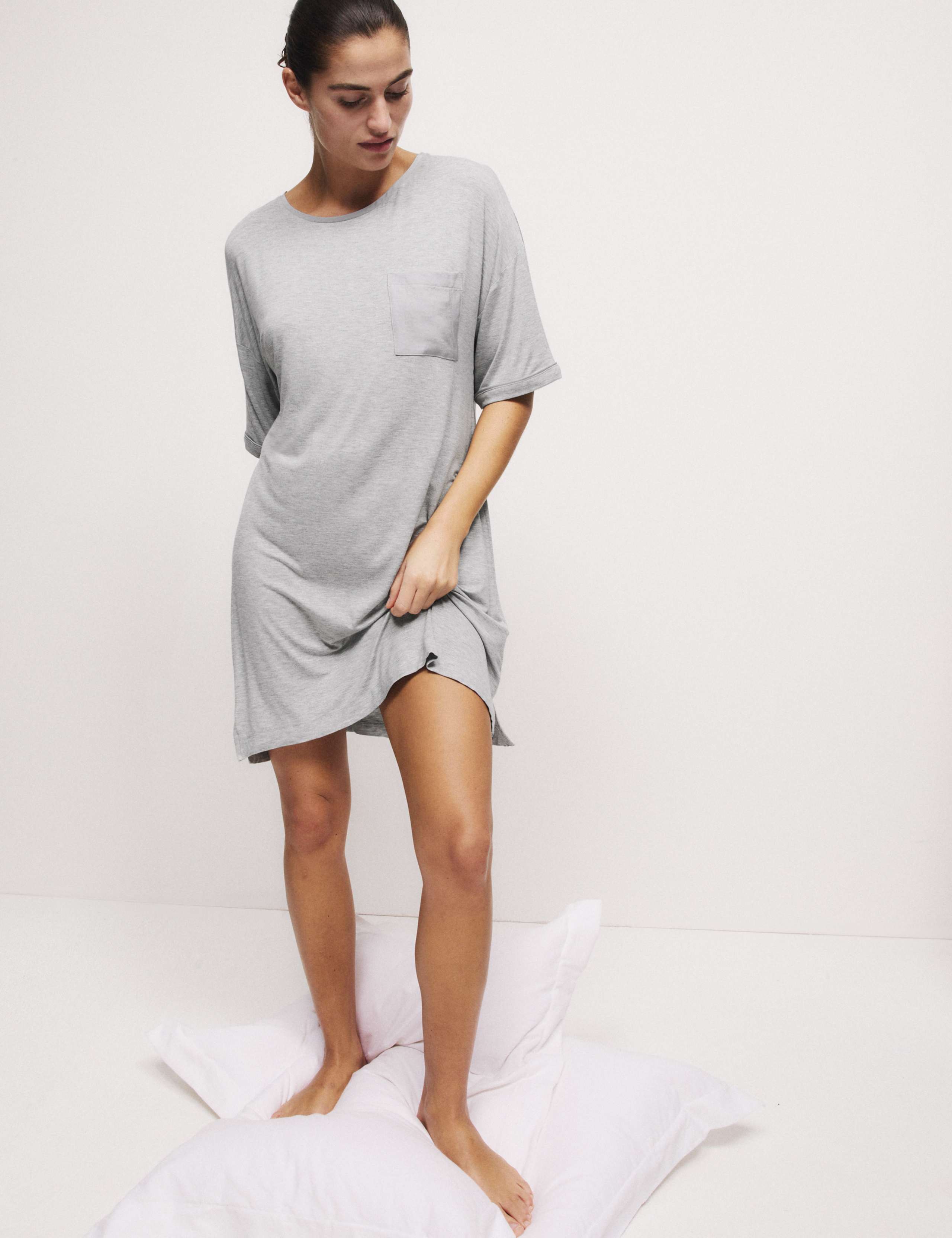 Body Soft™ Satin Trim Nightdress 3 of 4